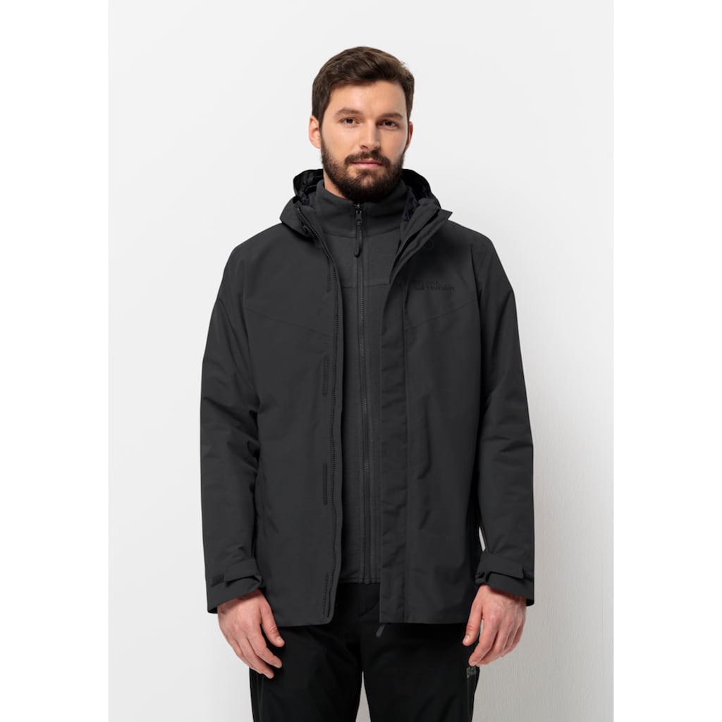 Jack Wolfskin 3-in-1-Funktionsjacke »ALTENBERG 3IN1 JKT M«, (2 teilig), mit Kapuze