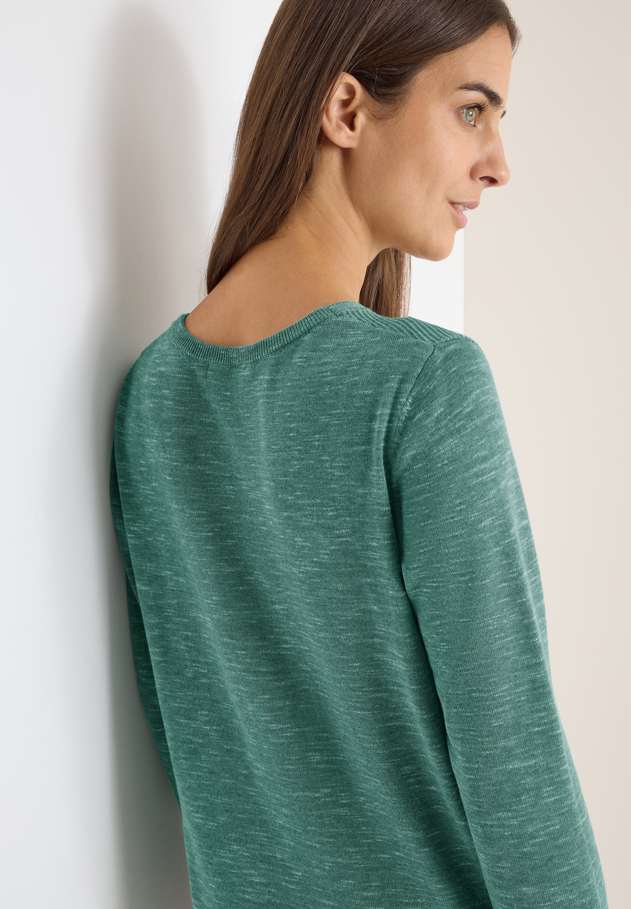 Cecil Rundhalspullover mit Struktur