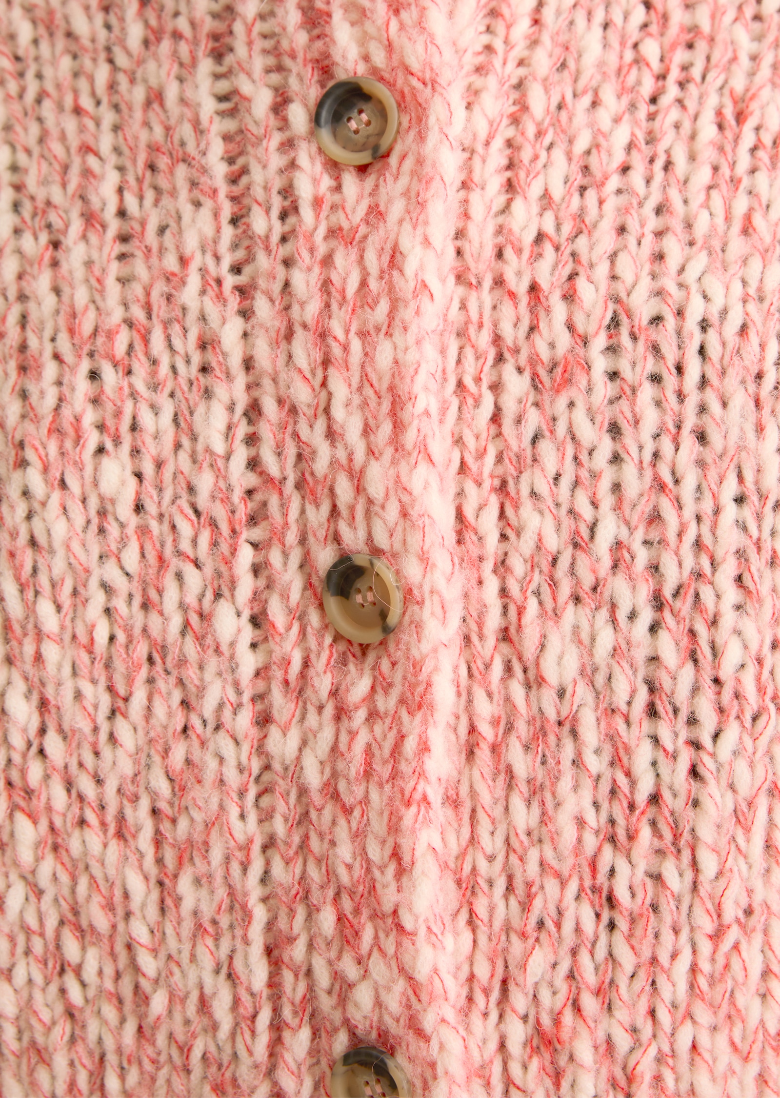 Marc O'Polo DENIM Cardigan, melierte Struktur, lockere Form, Rundhals