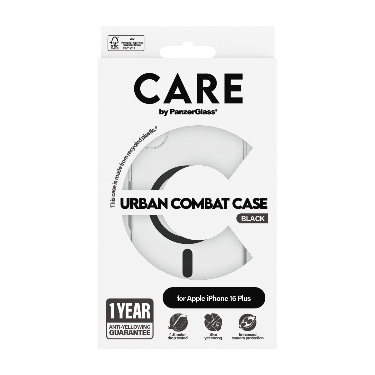 CARE by PanzerGlass Handyhülle »Urban Combat Case mit MagSafe für Apple iPhone 16 Plus« Backcover, Schutzhülle, Handyschutzhülle, Case, Schutzcase, stoßfest