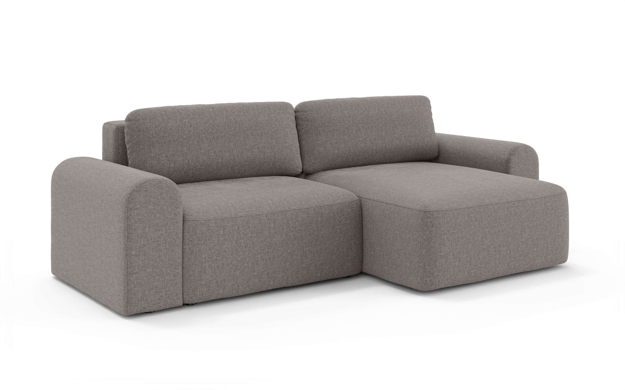 OTTO home Ecksofa »LEOO universell Schlafsofa mit Bettkasten, Maße B/T/H: 272/152/84,5 cm« L-Form mit Recamiere rechts oder links montierbar, hoher Sitzkomfort