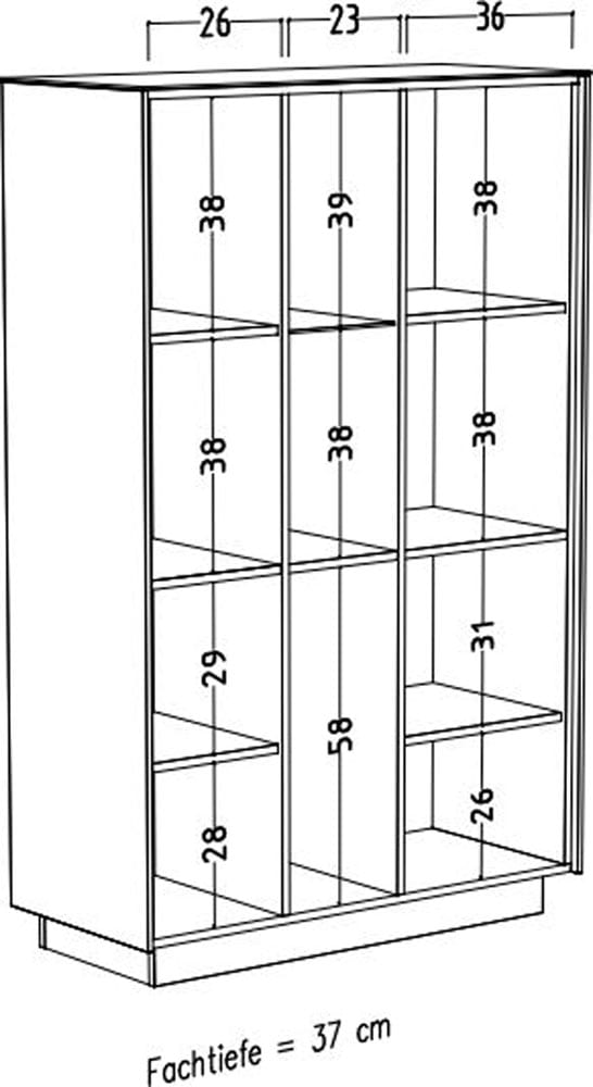 Mäusbacher Highboard Highboard, BHT 96/151/42 cm, inkl. Griffbeleuchtung, Türdämpfung