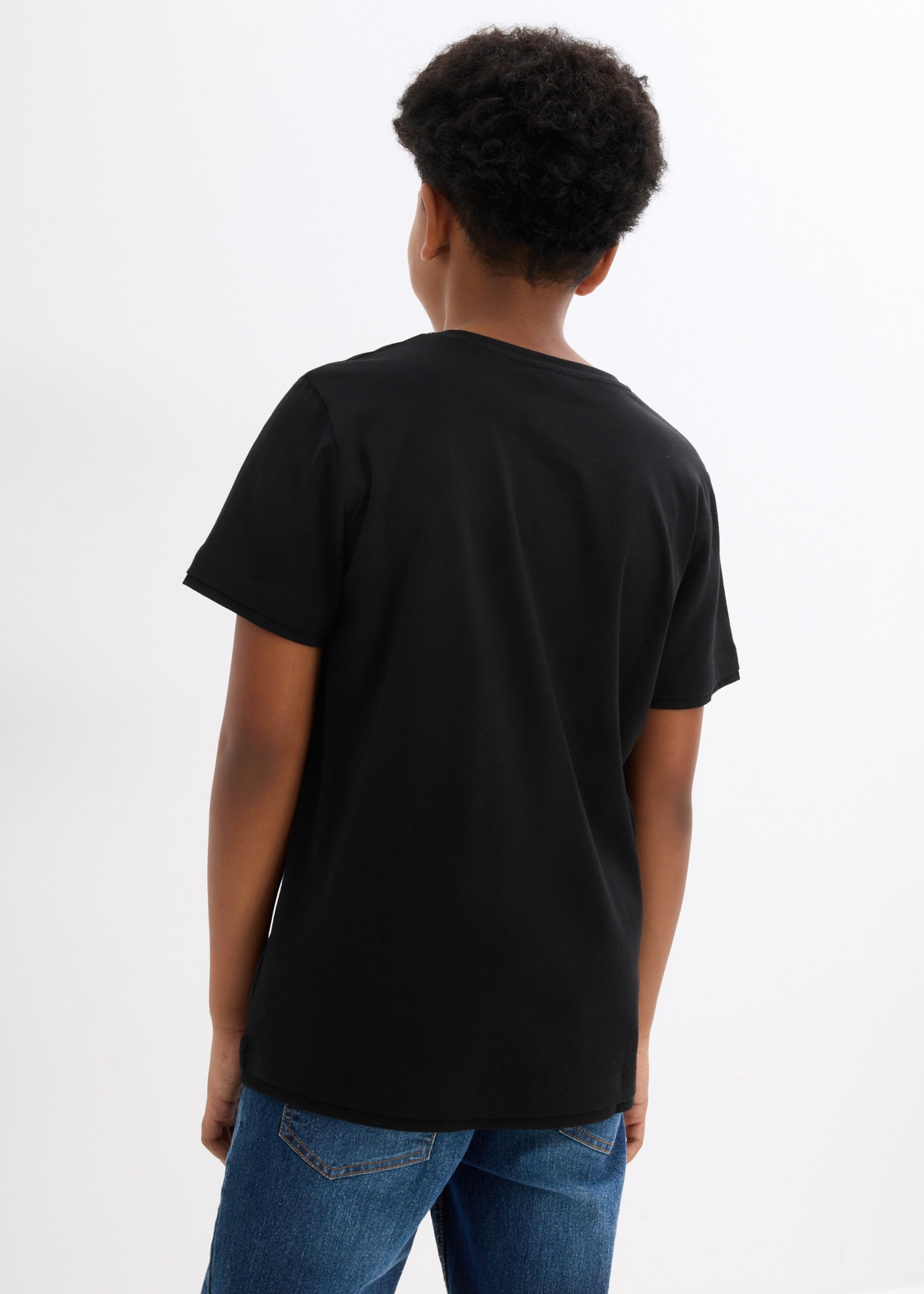 bonprix T-Shirt Packung, 2er, 2 bequeme Passform, Kurzarm-Design, aus reiner Baumwolle