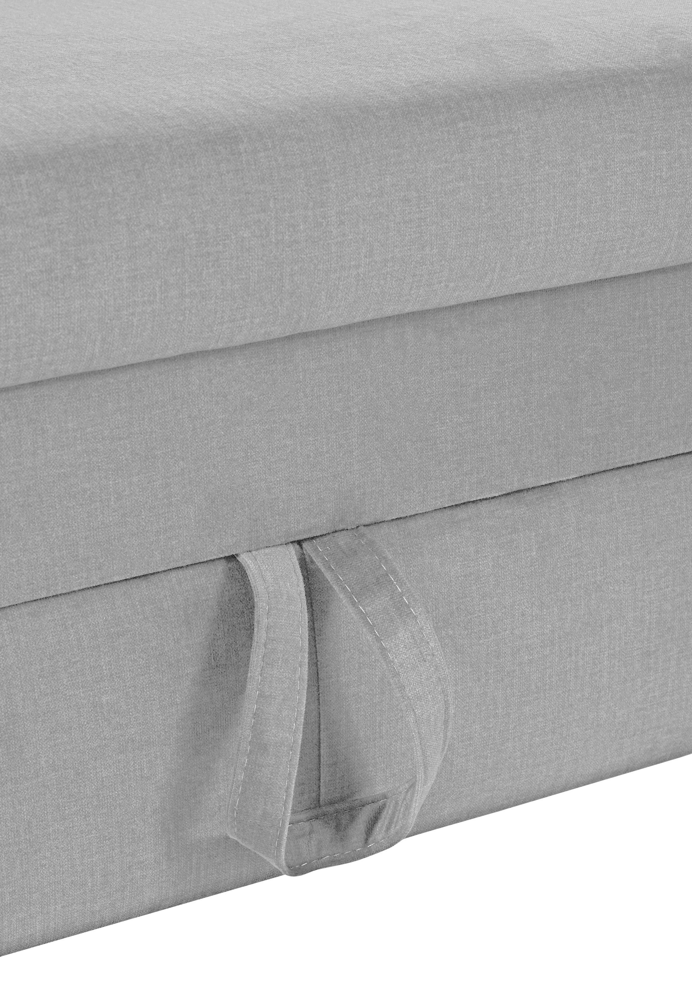 COTTA Polstergarnitur »Morven L-Form«, (Set), Set bestehend aus: Ecksofa mit Kopfteilverstellung & Hocker