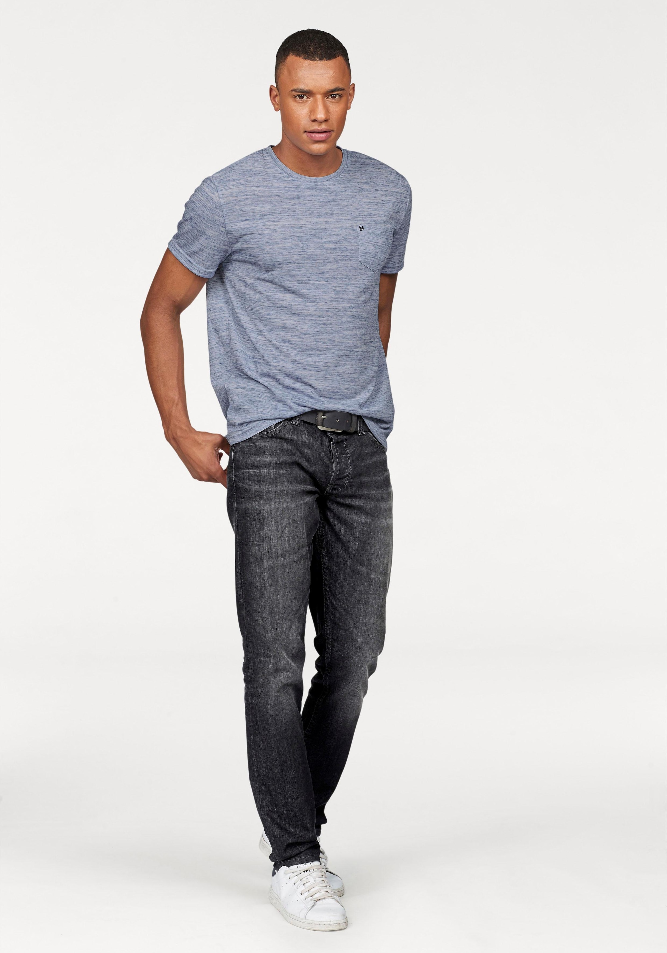 Bruno Banani T-Shirt, Kurzarm, Slim Fit, unifarben, Rundhalsausschnitt