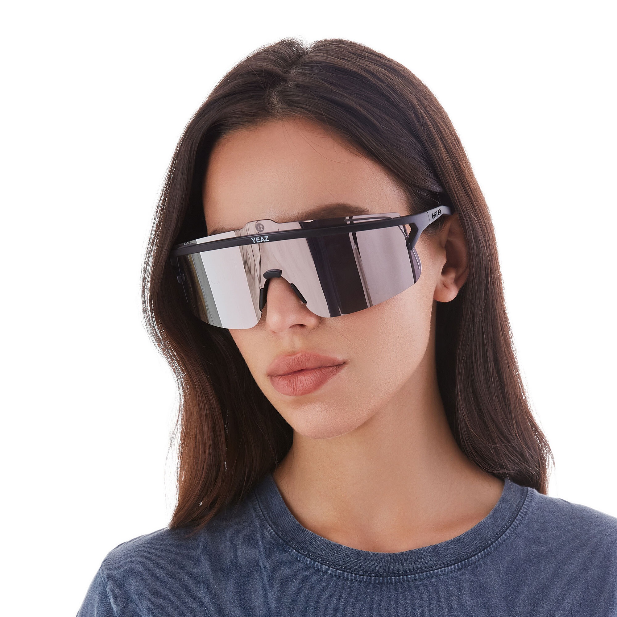 YEAZ Sportbrille »Sport-Sonnenbrille Black/Silver SUNSHADE«