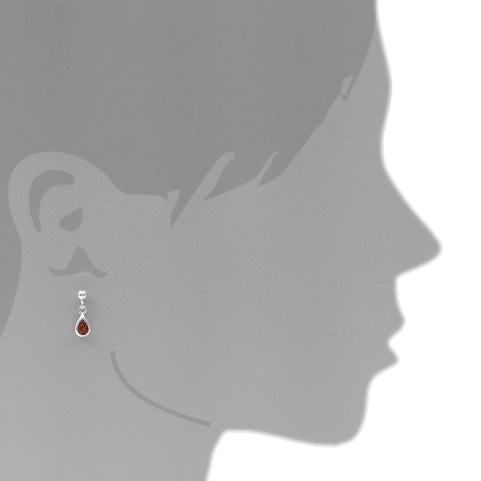 OSTSEE-SCHMUCK Paar Ohrhänger »- Classic 6 x 4 mm - Silber 925/000 - Bernstein«