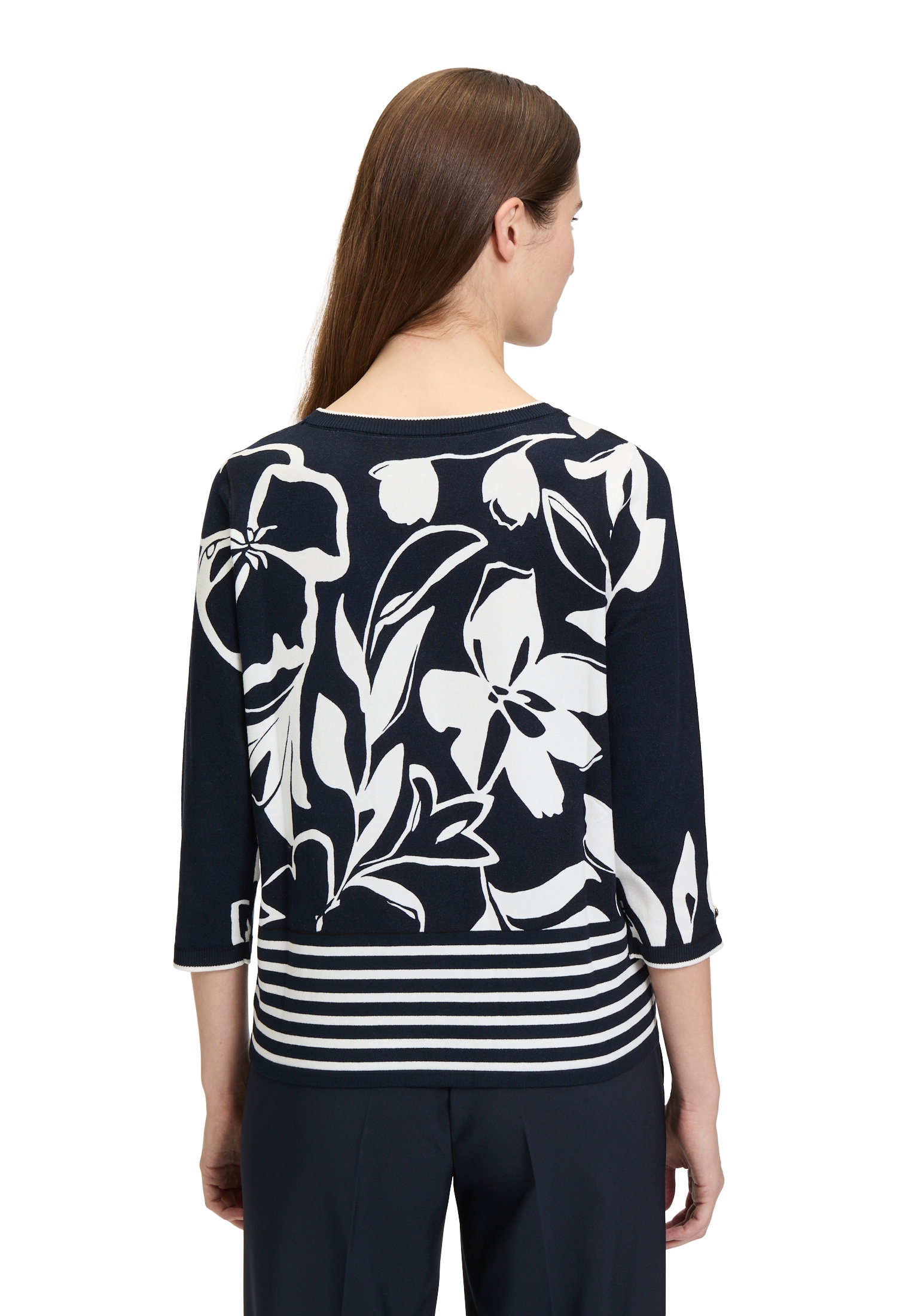 Betty Barclay Rundhalspullover »Feinstrickpullover mit Blumenprint«