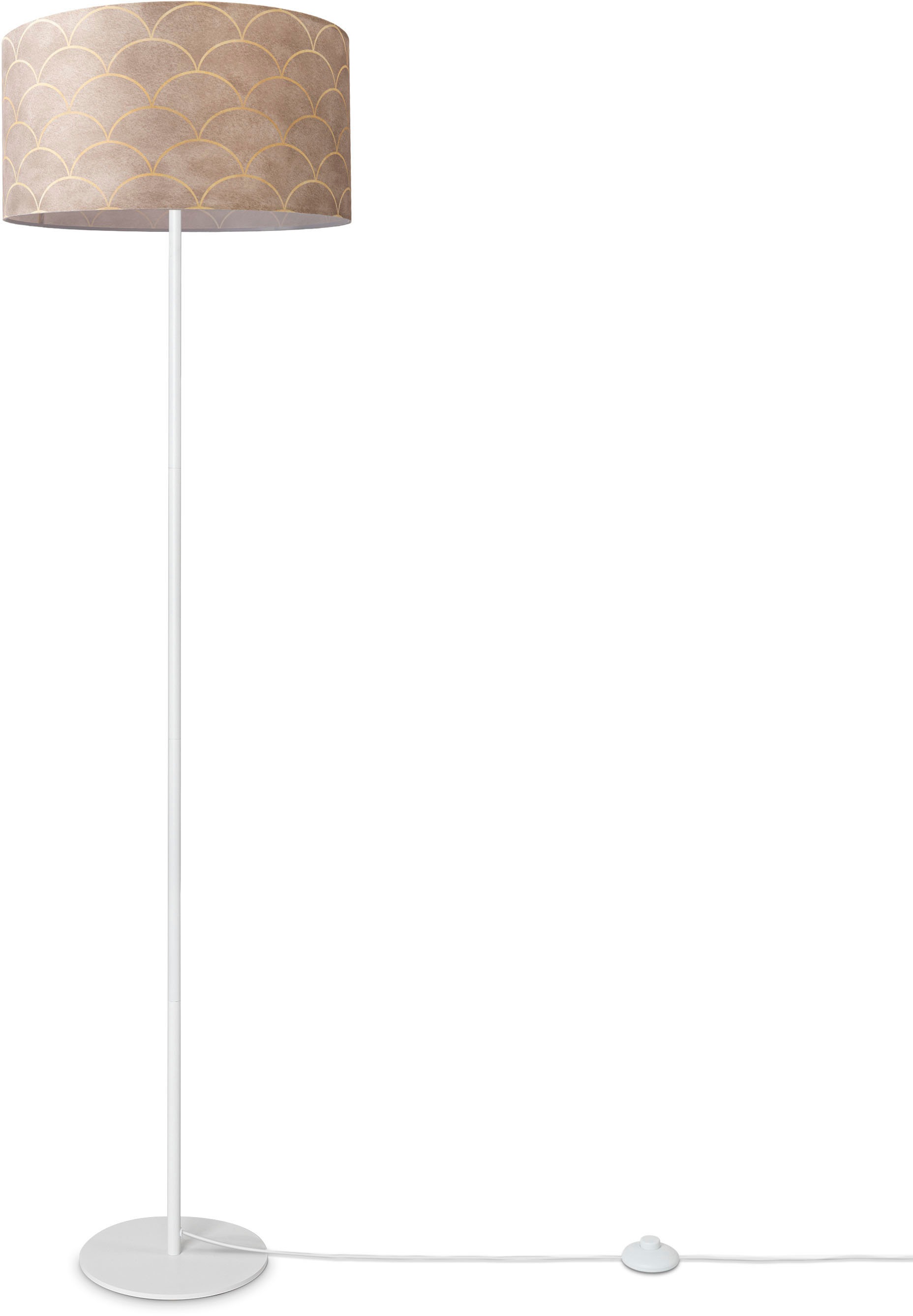 Garantie Paco | Vintage Stehlampe Home online E27 3 kaufen Modern Jahren Stoff Büro Pillar«, »Luca Mit Muster Stehlampe mit Wohnzimmer XXL Retro