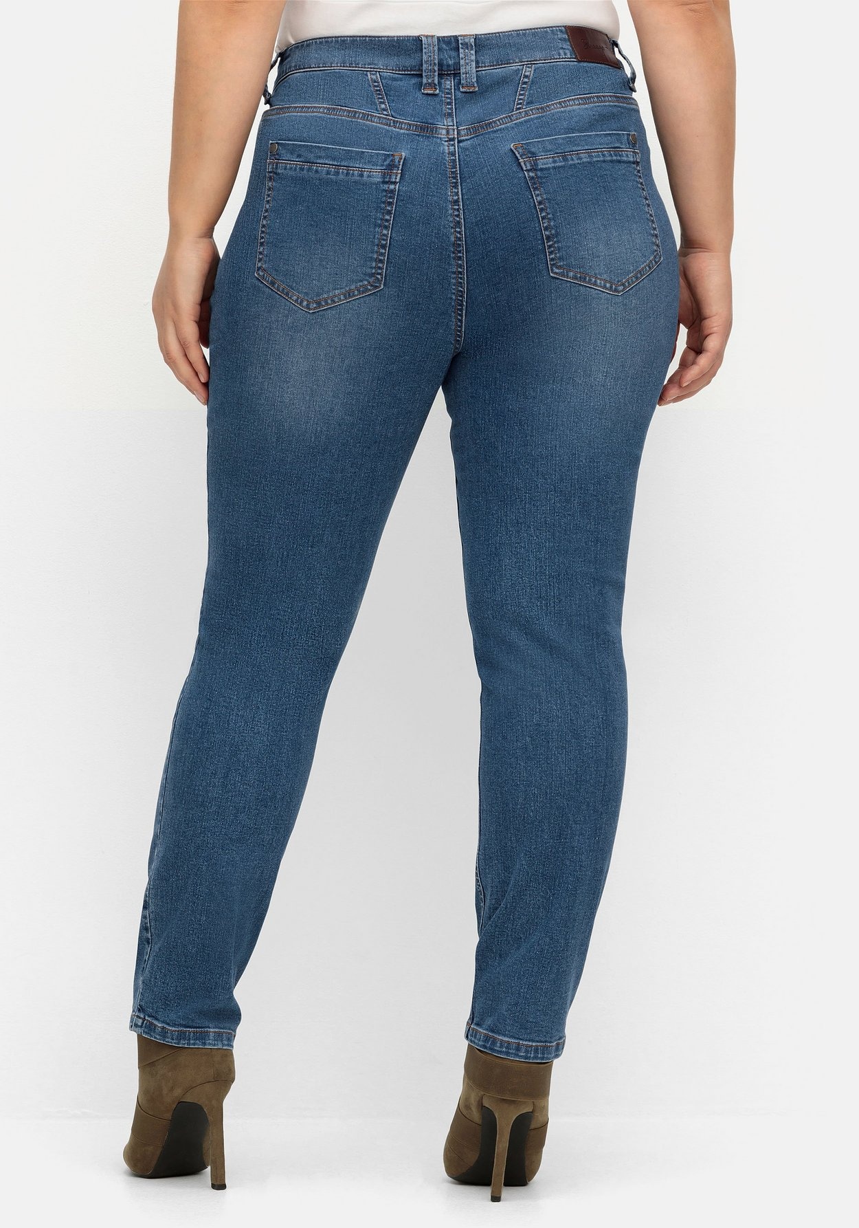 Sheego Stretch-Jeans »Jeans PIA, aus elastischem Denim«