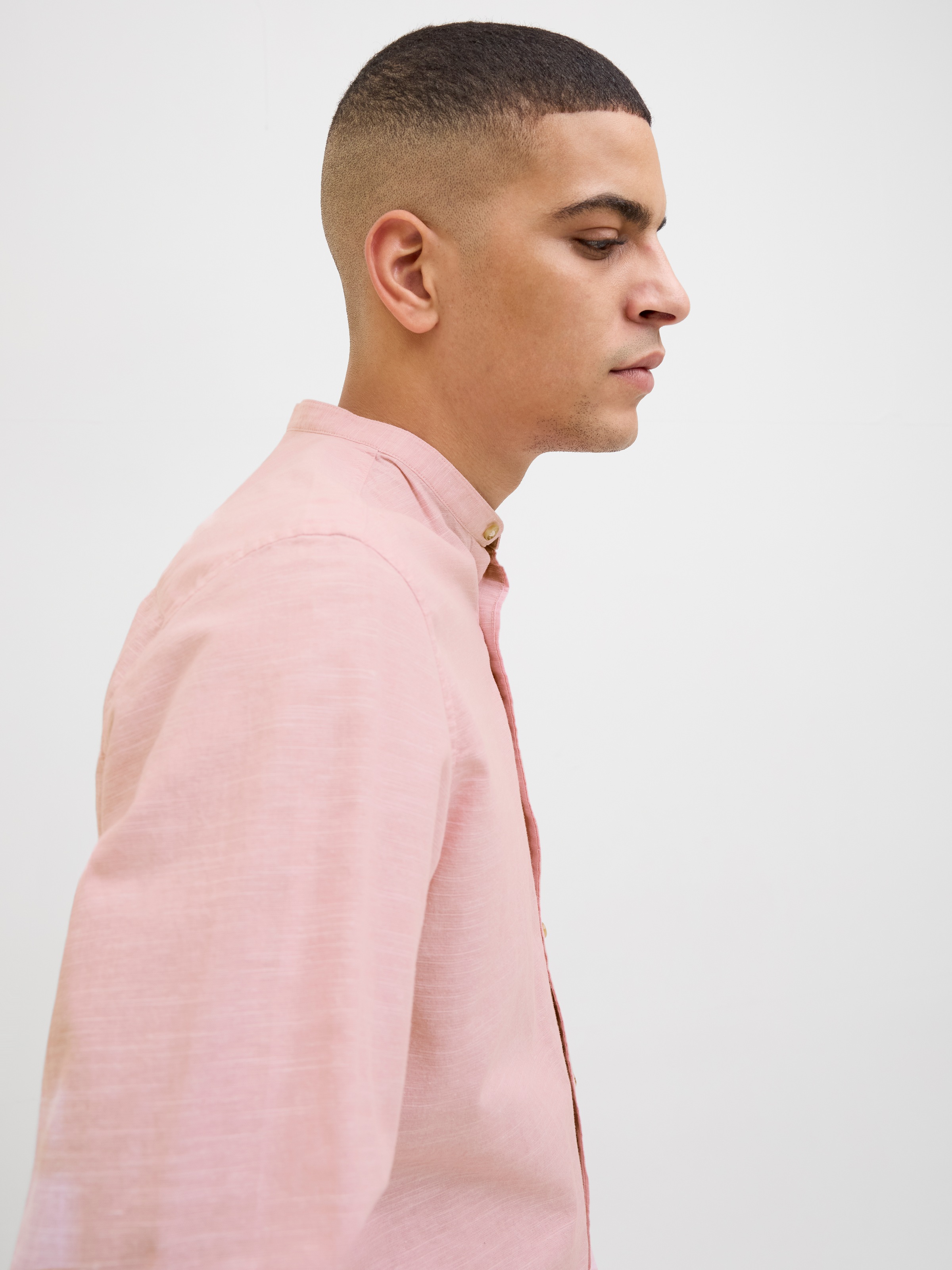 Jack & Jones Langarmhemd »JJESUMMER BAND SHIRT LS SN«, mit Bandkragen