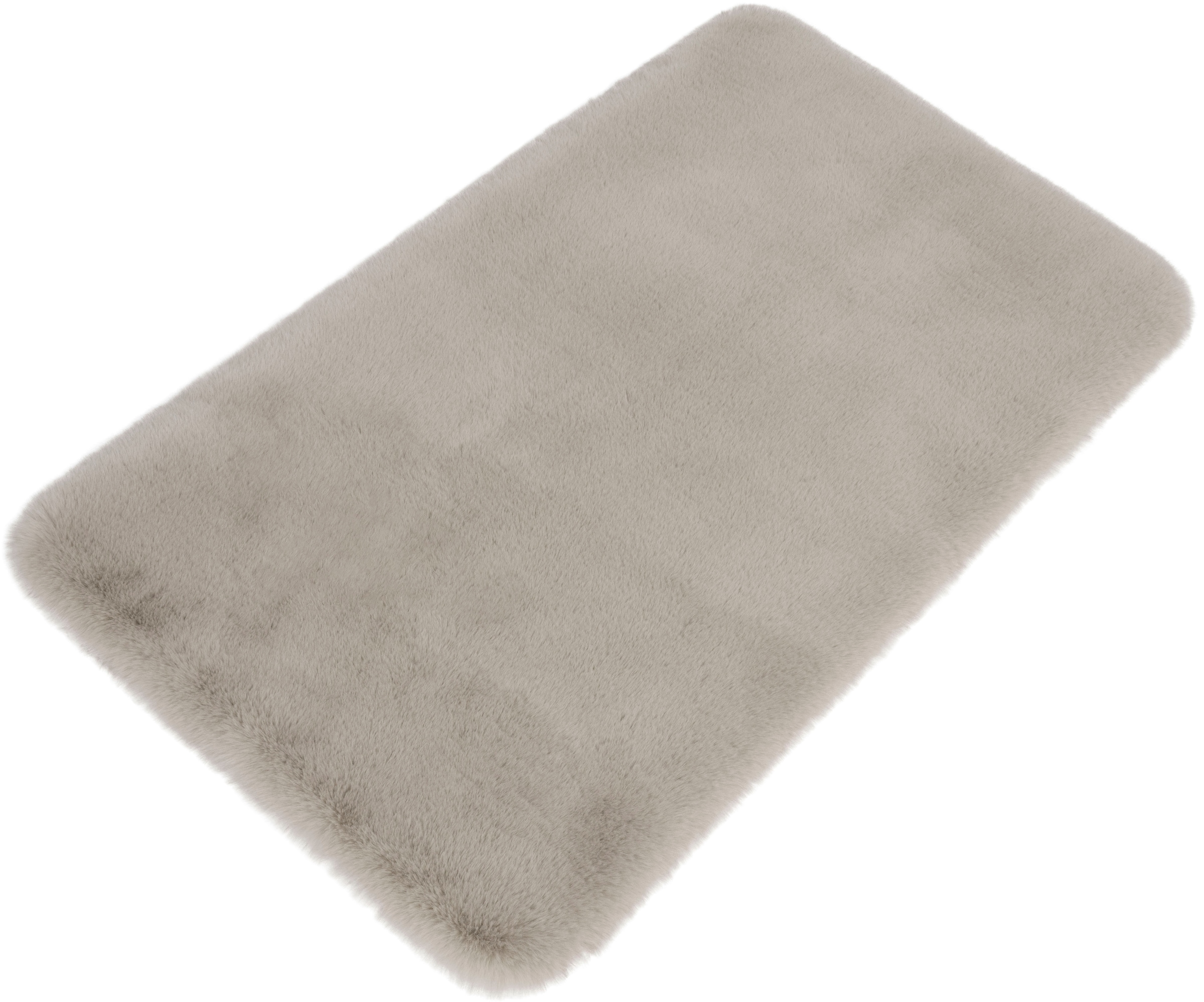 my home Badematte »Rabbit Badematten, Badvorleger, Badezimmer Teppich«, rutschhemmend beschichtet, strapazierfähig-fußbodenheizungsgeeignet-schnell trocknend, Kaninchenfell-Haptik, Badteppich, rechteckig, rund & als 3-tlg. Set