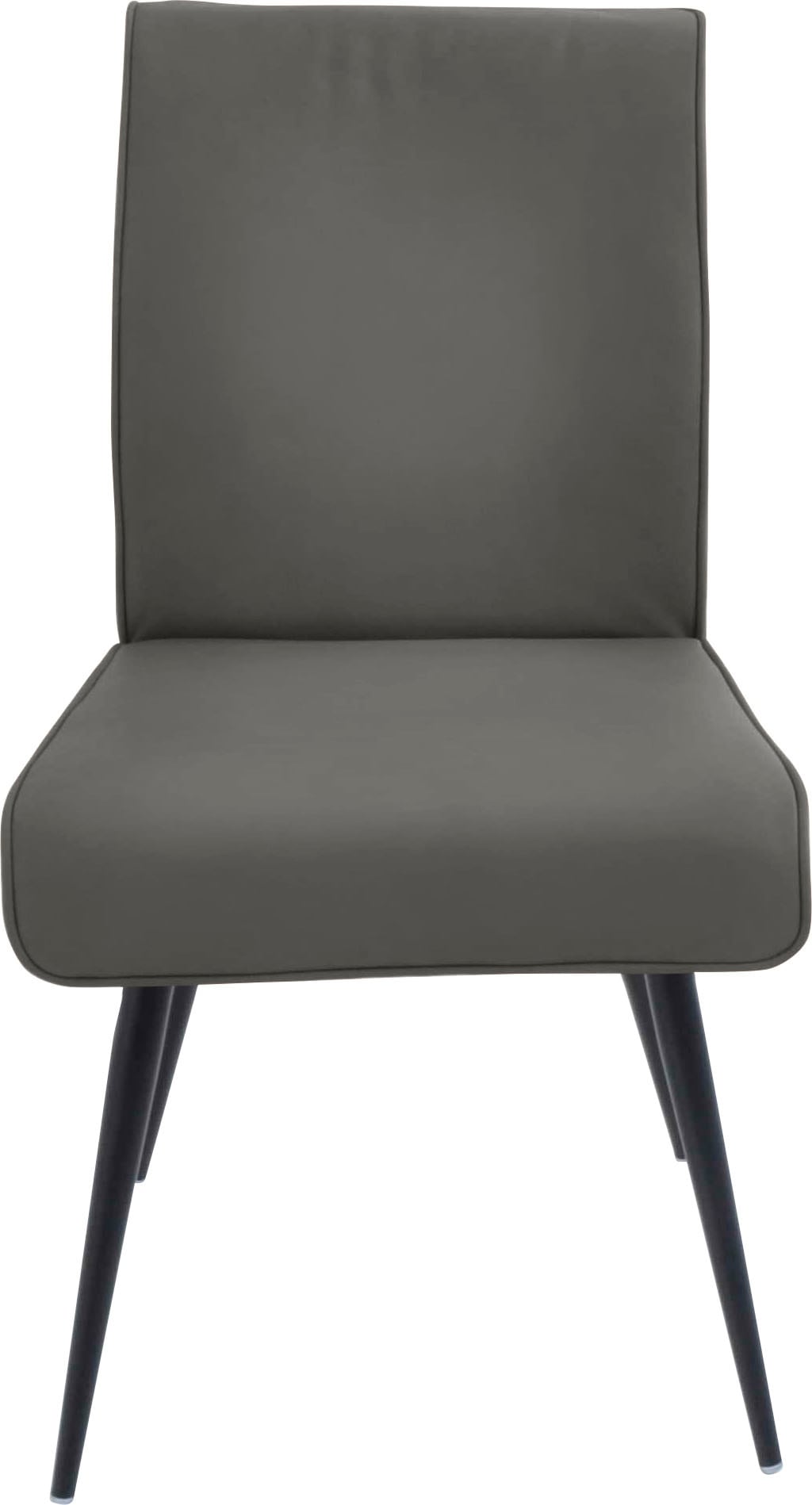 K+W Komfort & Wohnen 4-Fußstuhl »Giacomo I«, 1 St., Leder CLOUD, 4- Fußstuhl mit umlaufenden 4mm Keder am Rücken und Sitz, Metallfüße