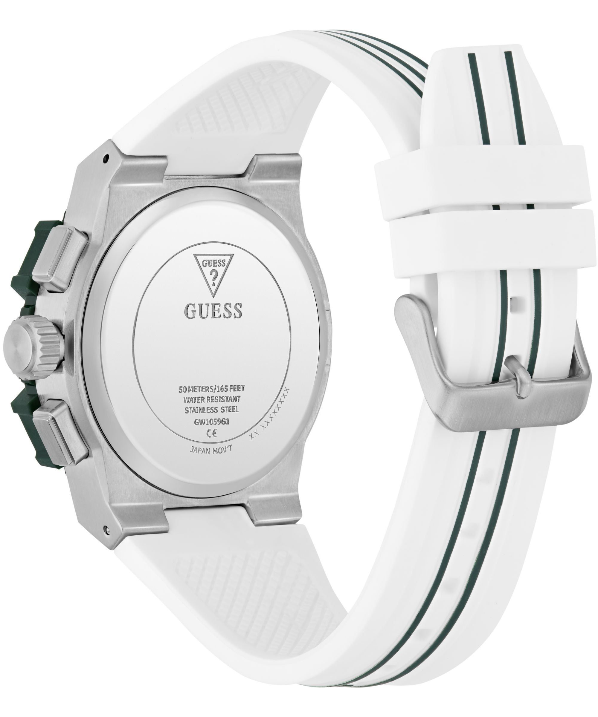 Guess Multifunktionsuhr »FORE« Quarzuhr, Armbanduhr, Herrenuhr, Silikonarmband, analog, Wochentag