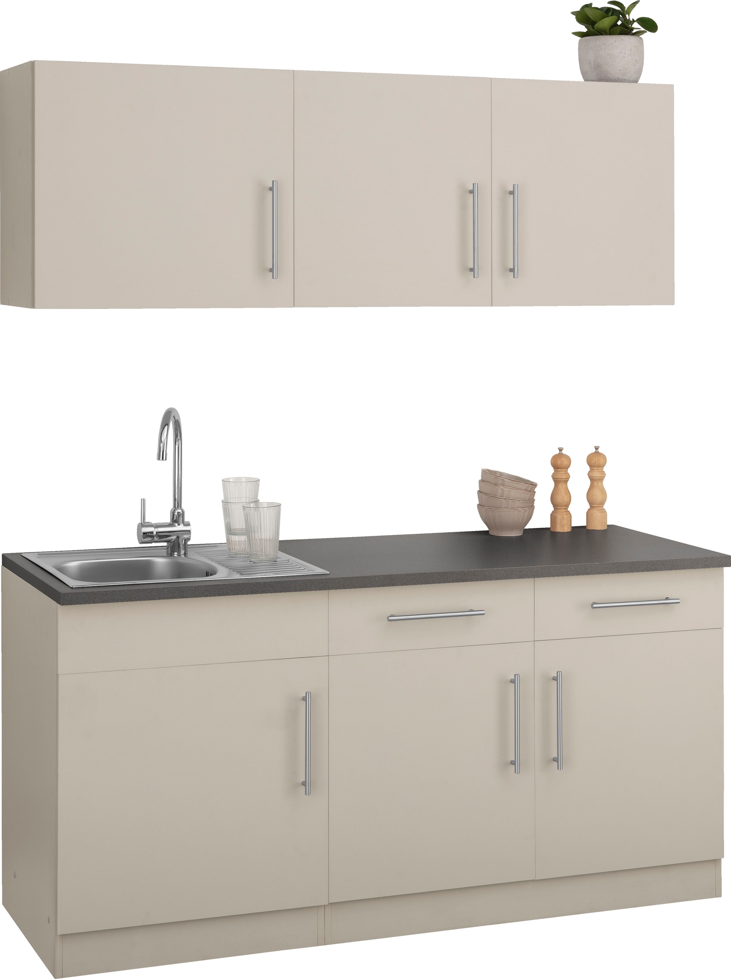 wiho Küchen Pantryküche »Cali«, ohne E-Geräte, Breite 160 cm