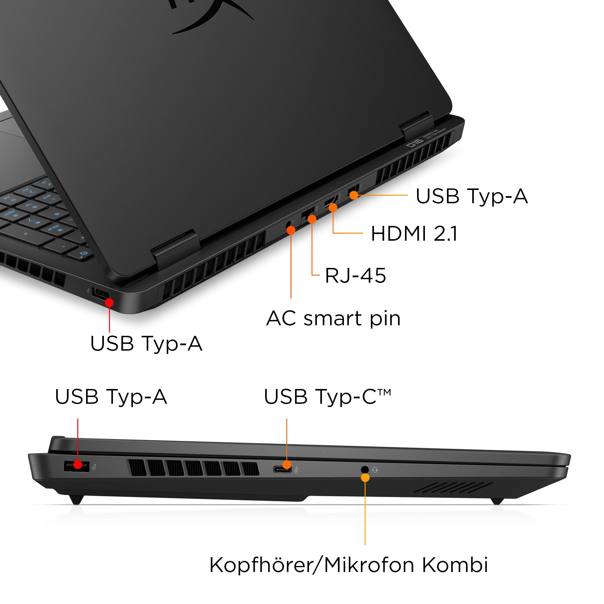 HP Gaming-Notebook »HyperX OMEN 16-ap1296ng« 40,64 cm / 16 ″ AMD Ryzen 9 GeForce RTX 5060 512 GB SSD