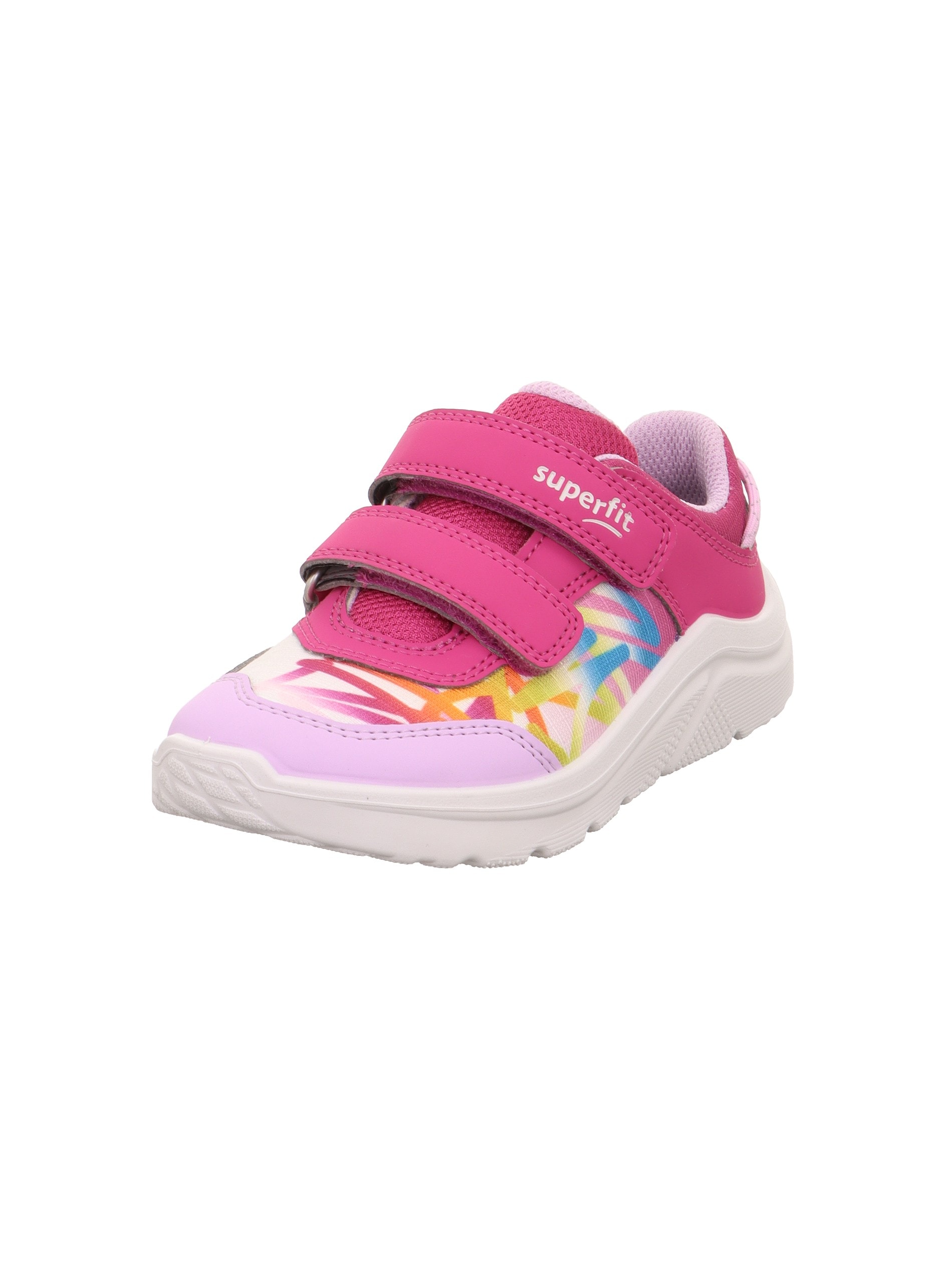 Superfit Sneaker »KICKS WMS: weit«  Klettschuh, farbiges Muster, WMS: W V, Größenschablone zum Download