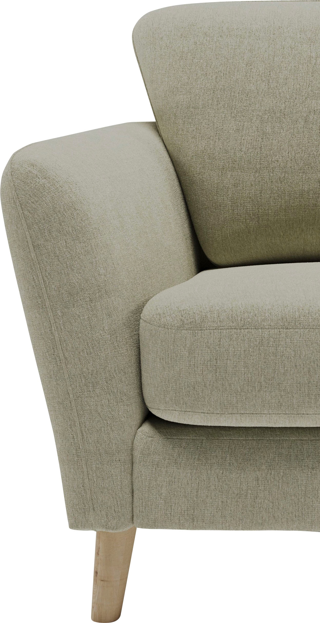 Home affaire 3-Sitzer »MARSEILLE 3er Sofa 206 cm, Cord, Flachgewebe, Struktur, Webstoff«, Massivholzbeine Eiche, Landhausstil, Wellenunterfederung