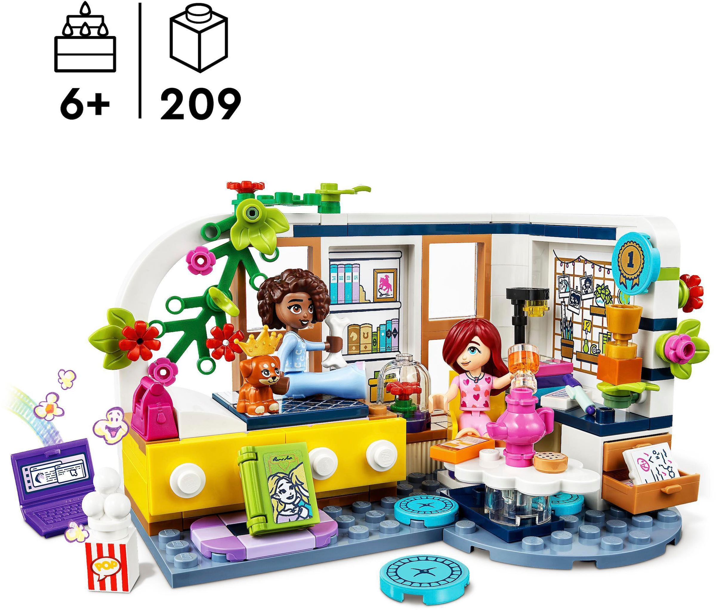 LEGO® Konstruktionsspielsteine »Aliyas Zimmer (41740), LEGO® Friends«, (209 St.), Made in Europe