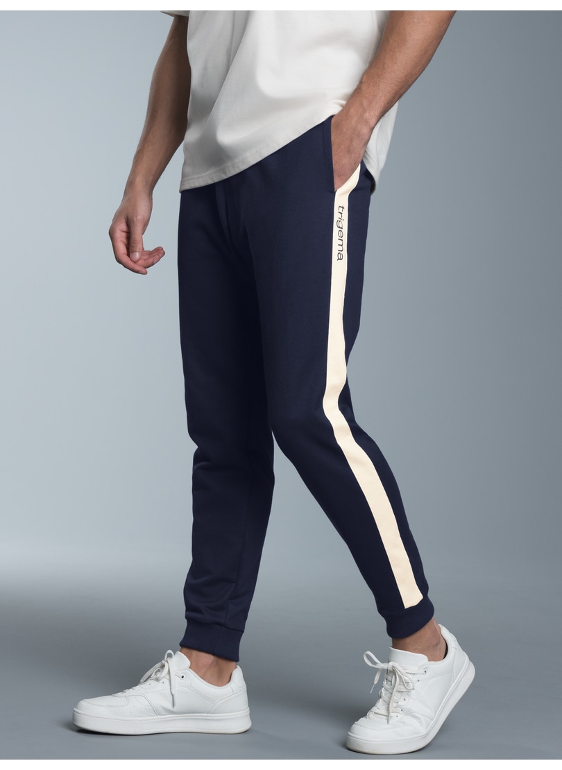 Trigema Jerseyhose »TRIGEMA Jogginghose mit kontrastfarbigen Seitenstreifen«, (1 tlg.)