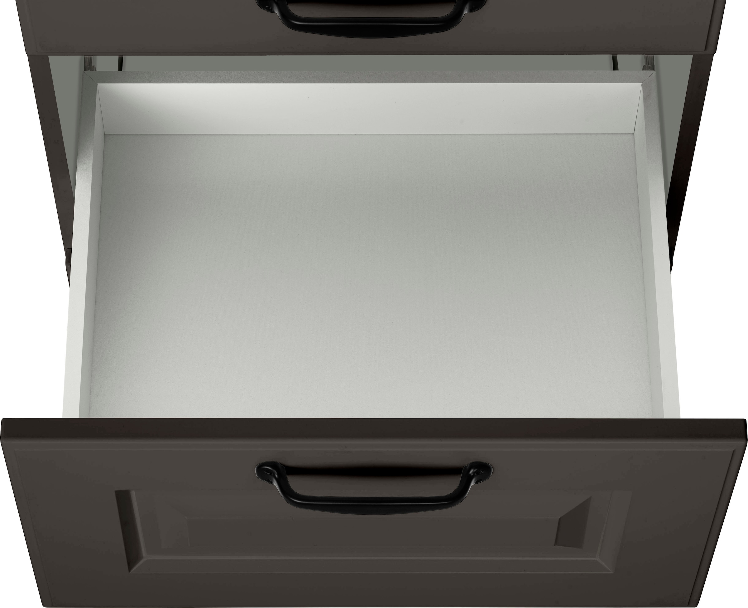 wiho Küchen Auszugsunterschrank »Erla«, 50 cm breit mit Kassettenfront, 2 großen Auszügen, ohne Arbeitsplatte