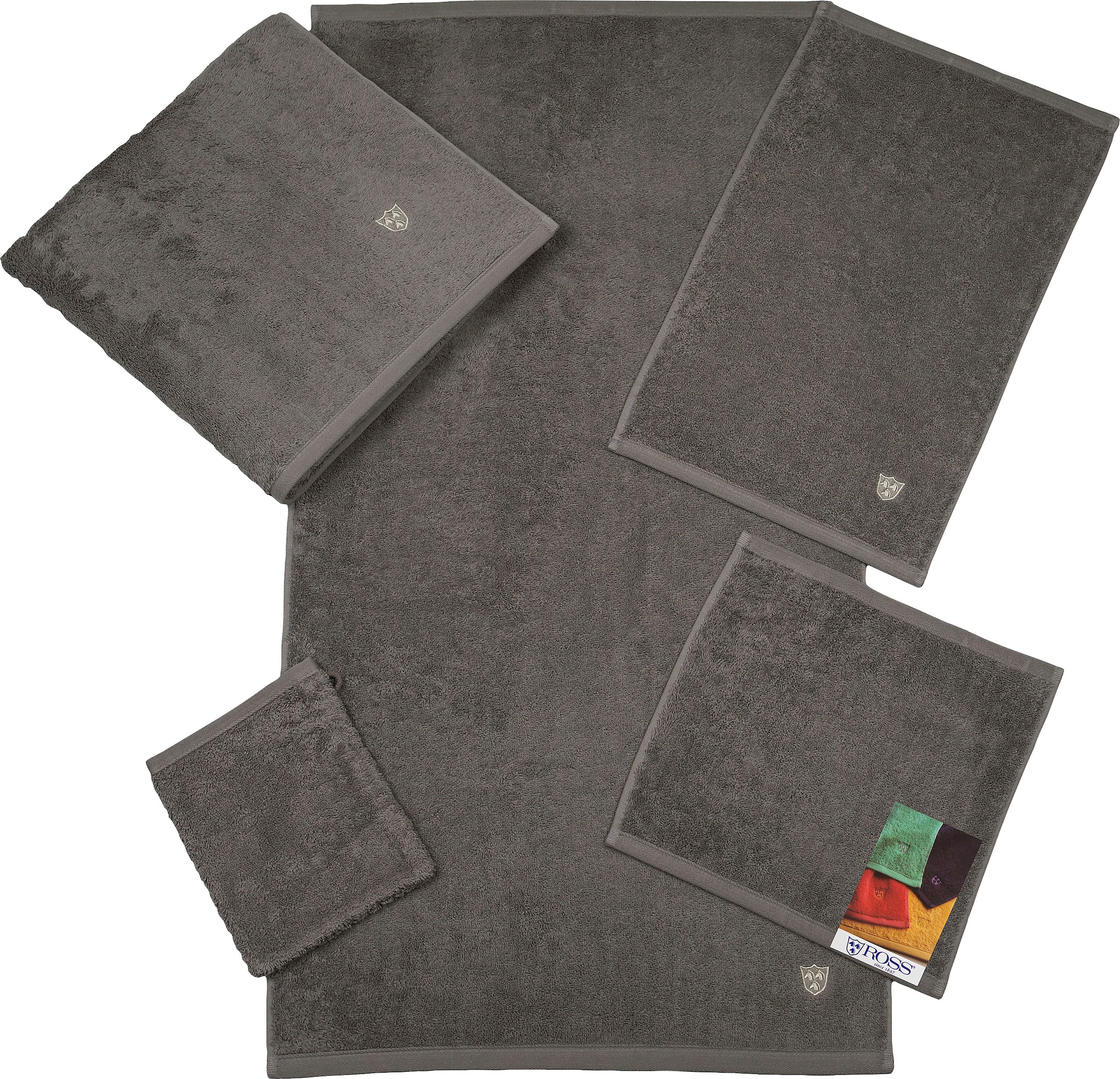 ROSS Duschtuch »Vita« Bestickung ROSS-Emblem