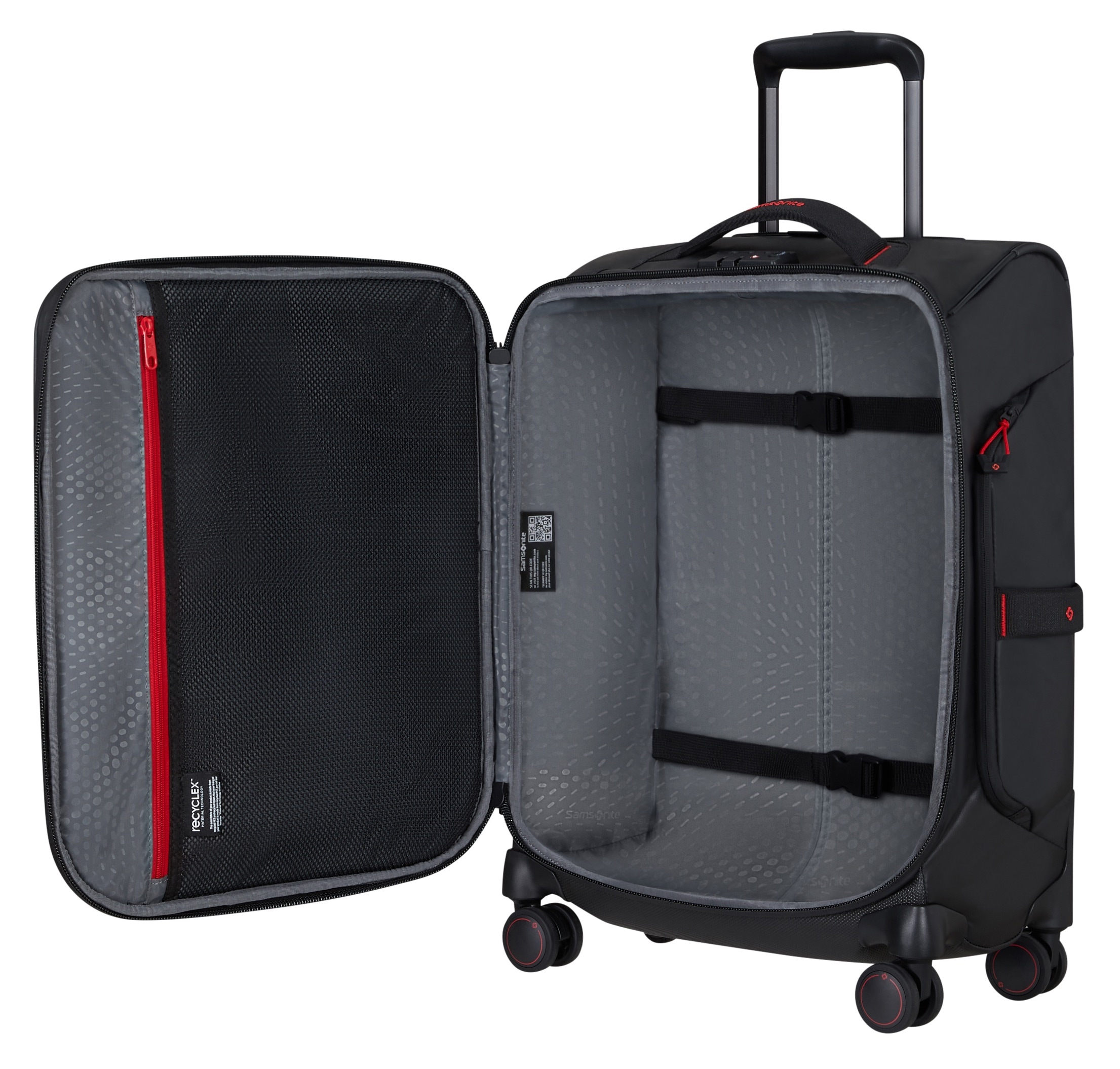 Samsonite Weichgepäck-Trolley »ECODIVER, verschiedene Größen und Farben«, 4 Rollen, Koffer Reisegepäck Weichgepäck-Koffer Fronttasche