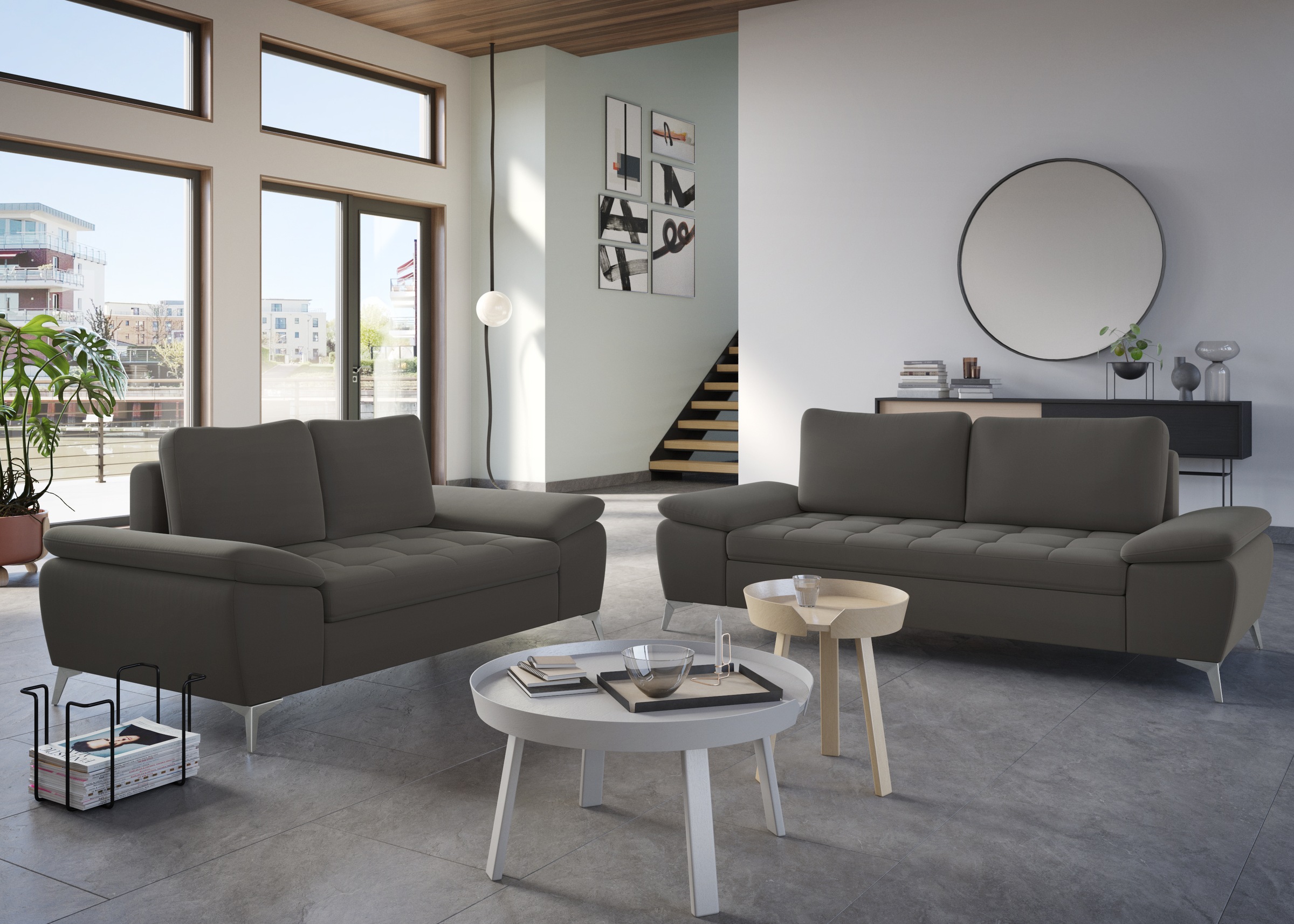 sit&more 2,5-Sitzer »Latigo«, mit hochwertigen Metallfüßen