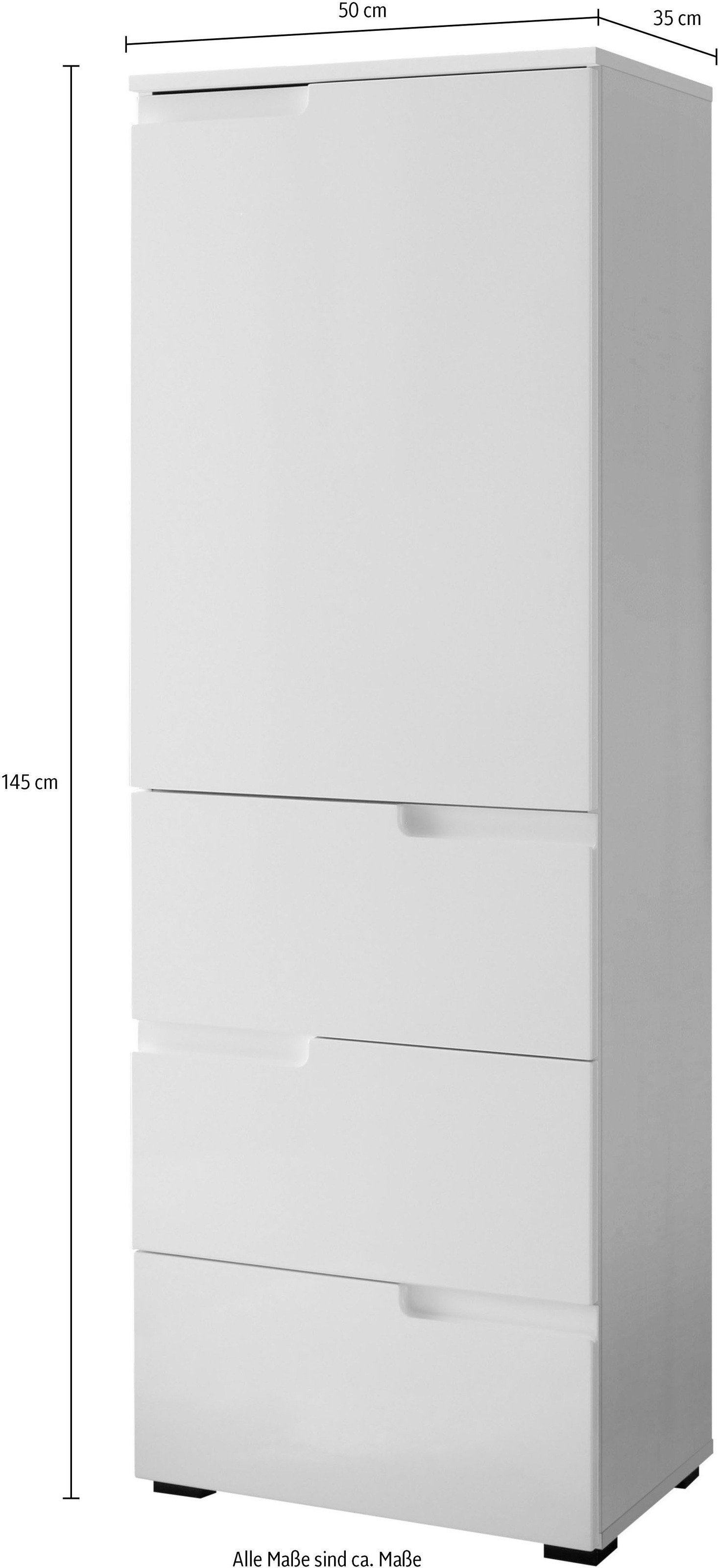 BEGA OFFICE Aktenschrank »Spice«, Mehrzweckschrank mit Griffmulden, 3 Schubladen, 50x145 cm