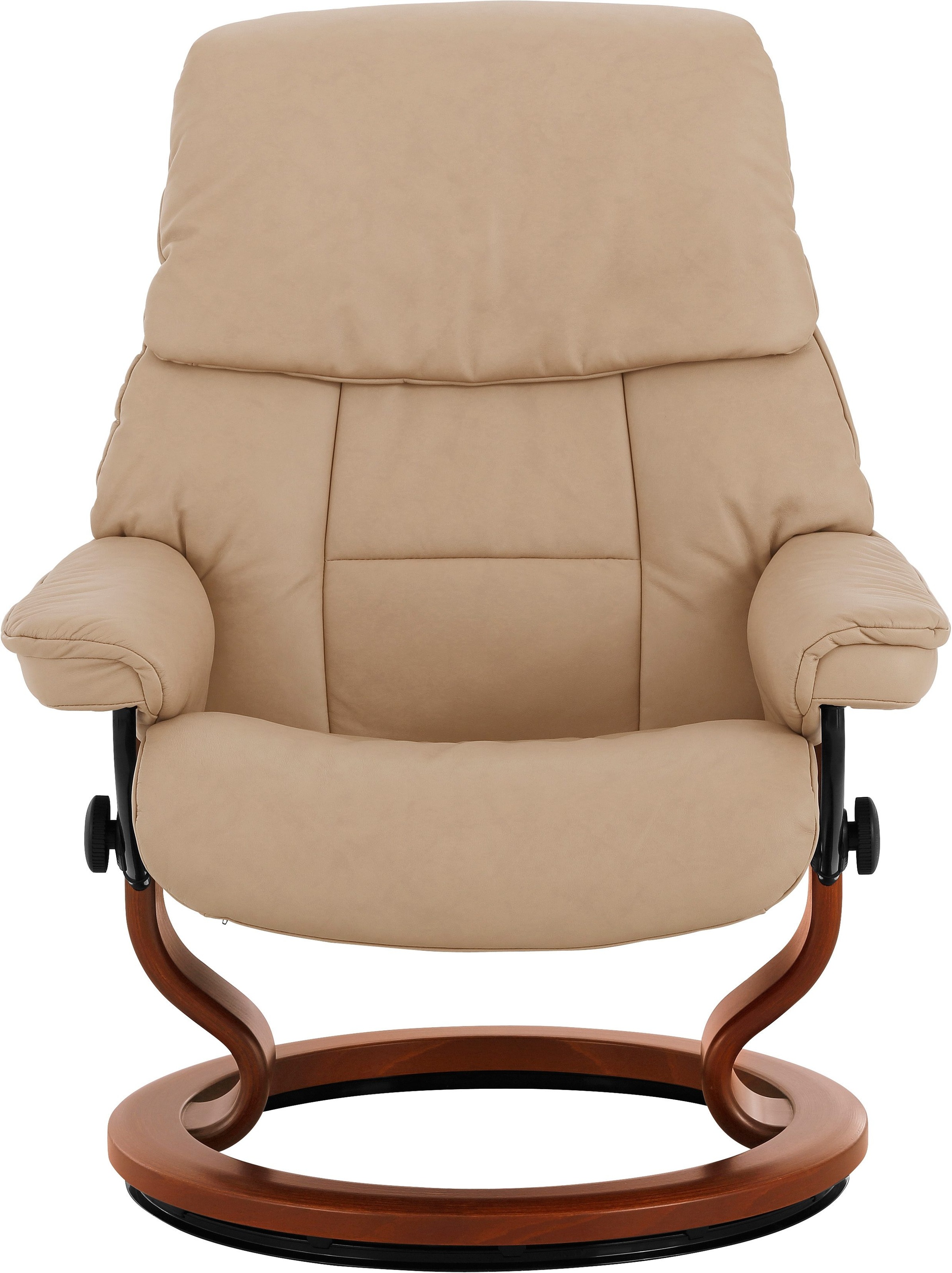 Stressless® Relaxsessel »Ruby«, (Set, Relaxsessel mit Hocker), mit Classic Base, Größe M, Gestell Eiche, Wenge, Braun & Schwarz