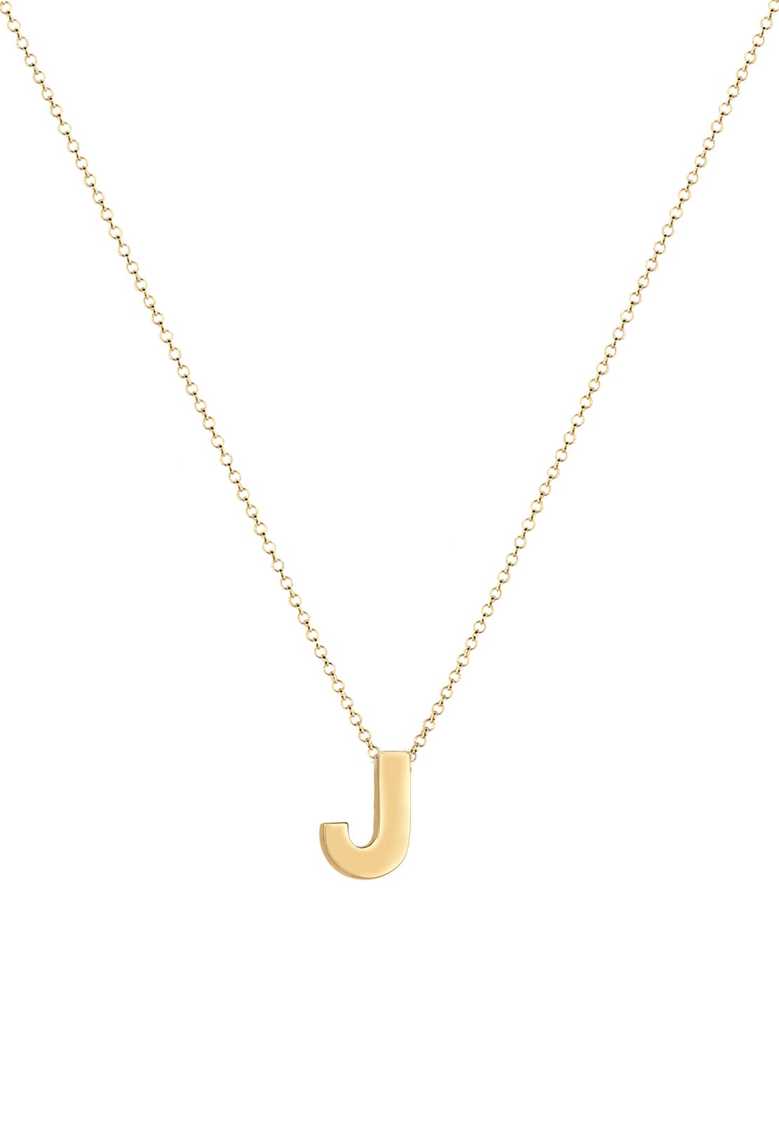 Elli Kette mit Anhänger »Halskette Buchstabe J Initialen 925 Sterling Silber«
