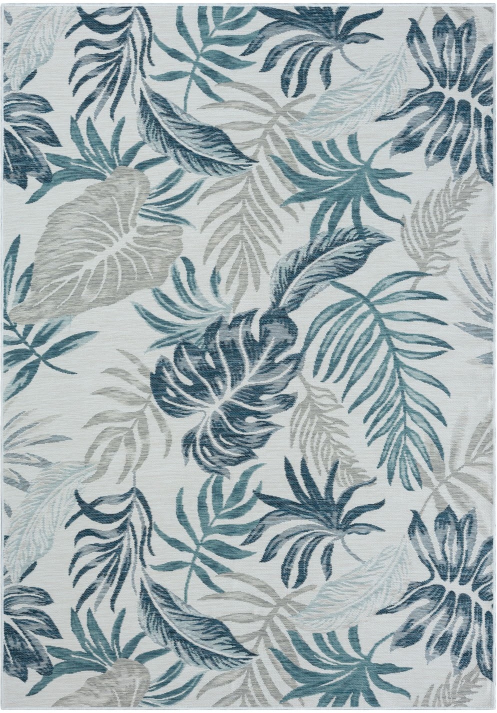 Myflair Möbel & Accessoires Teppich »Reef, LAGERRÄUMUNG!« rechteckig 6 mm Höhe Wendeteppich, Blätter Motiv, Outdoor geeignet, Balkon, Terrasse