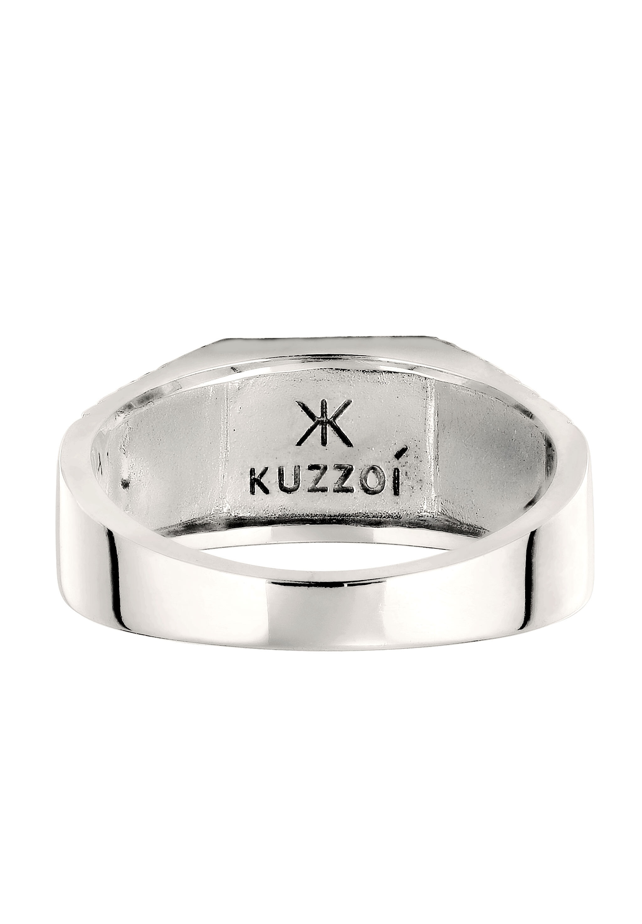 Kuzzoi »Ring Siegelring Emaille Grün 925 Sterling Silber«