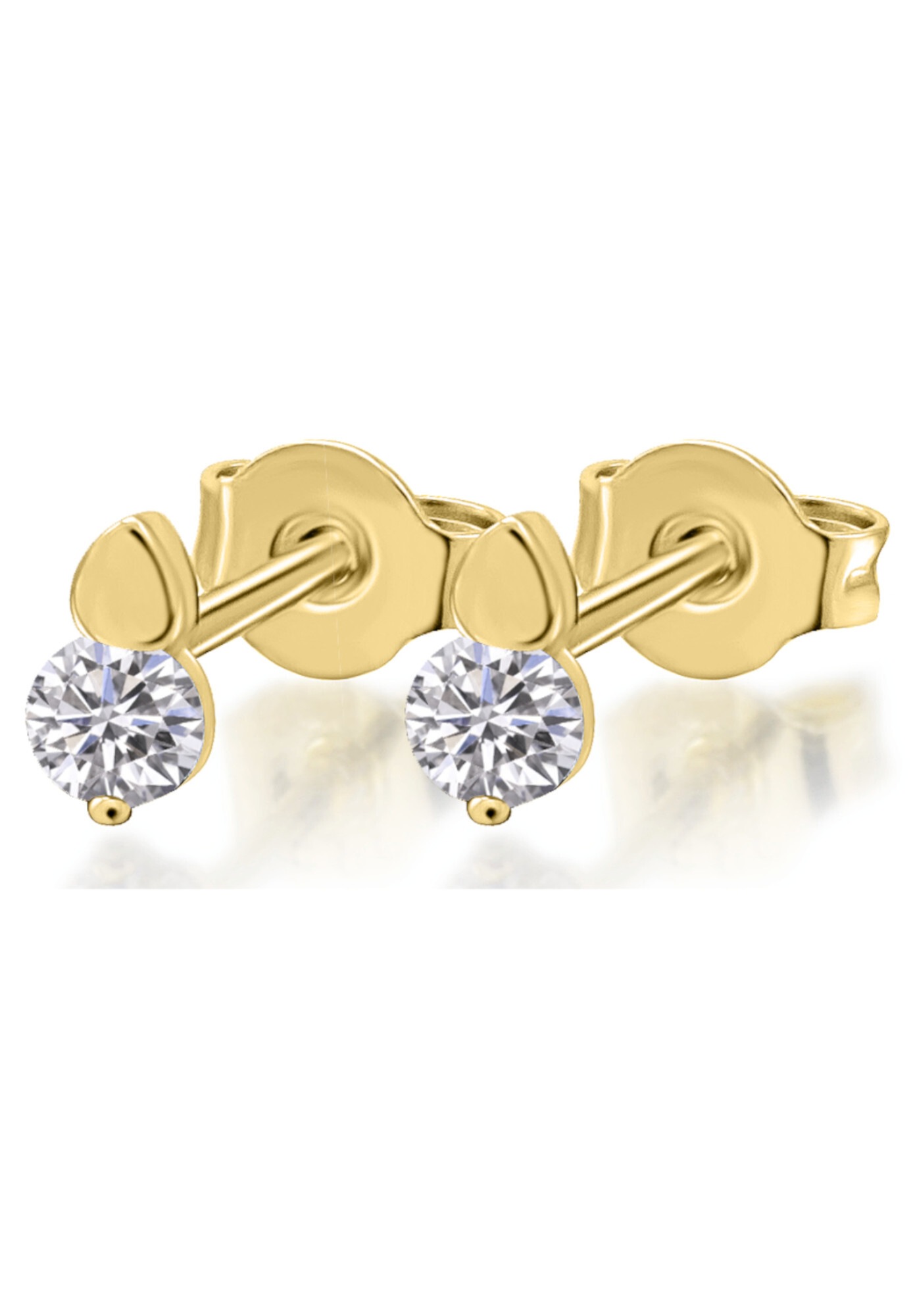 ONE ELEMENT Paar Ohrstecker »Zirkonia Ohrringe  Ohrstecker aus 333 Gelbgold«