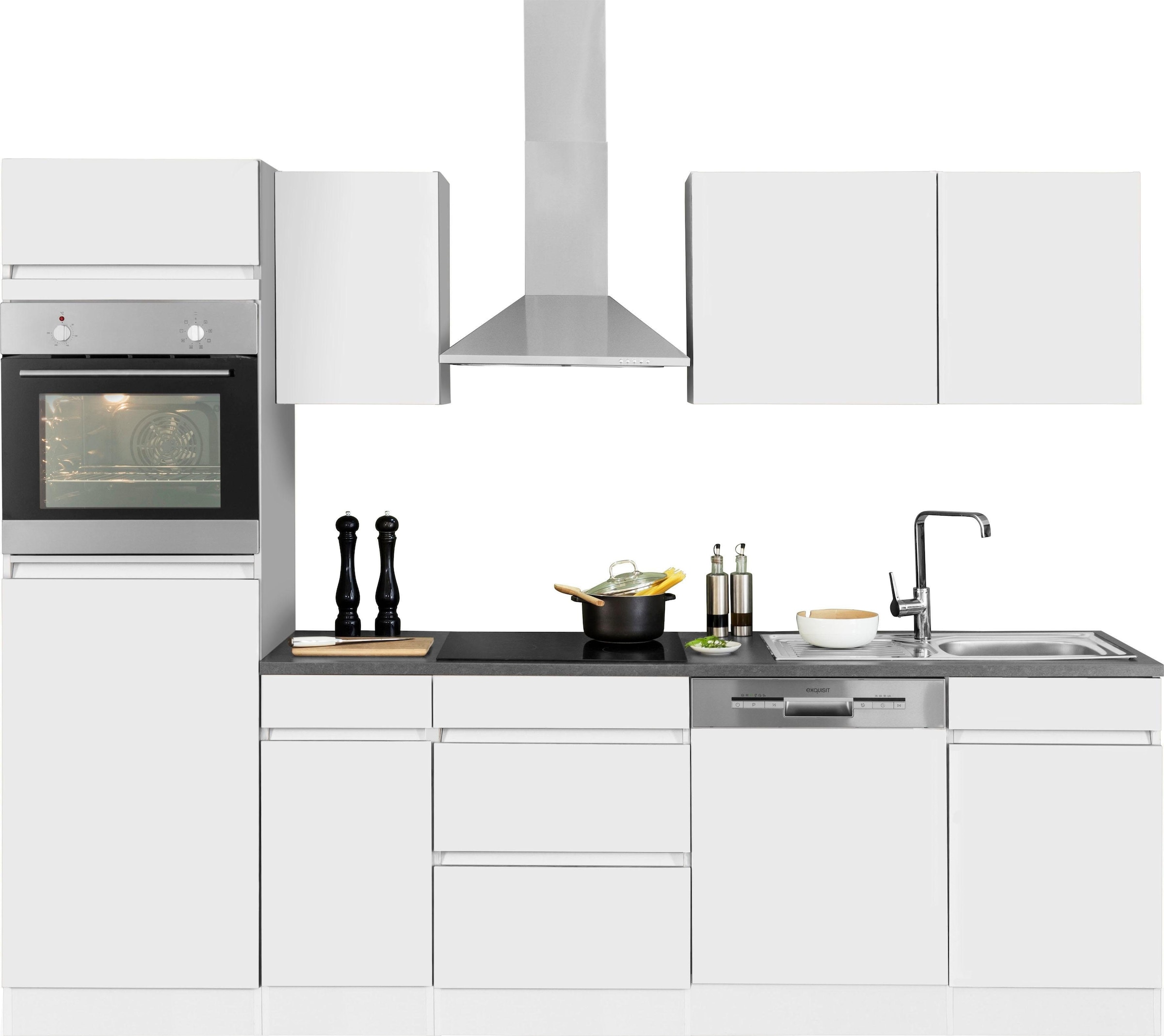 OPTIFIT Küchenzeile »Roth«, Breite 270 cm, wahlweise mit E-Geräten, mit Push-to-Open-Funktion
