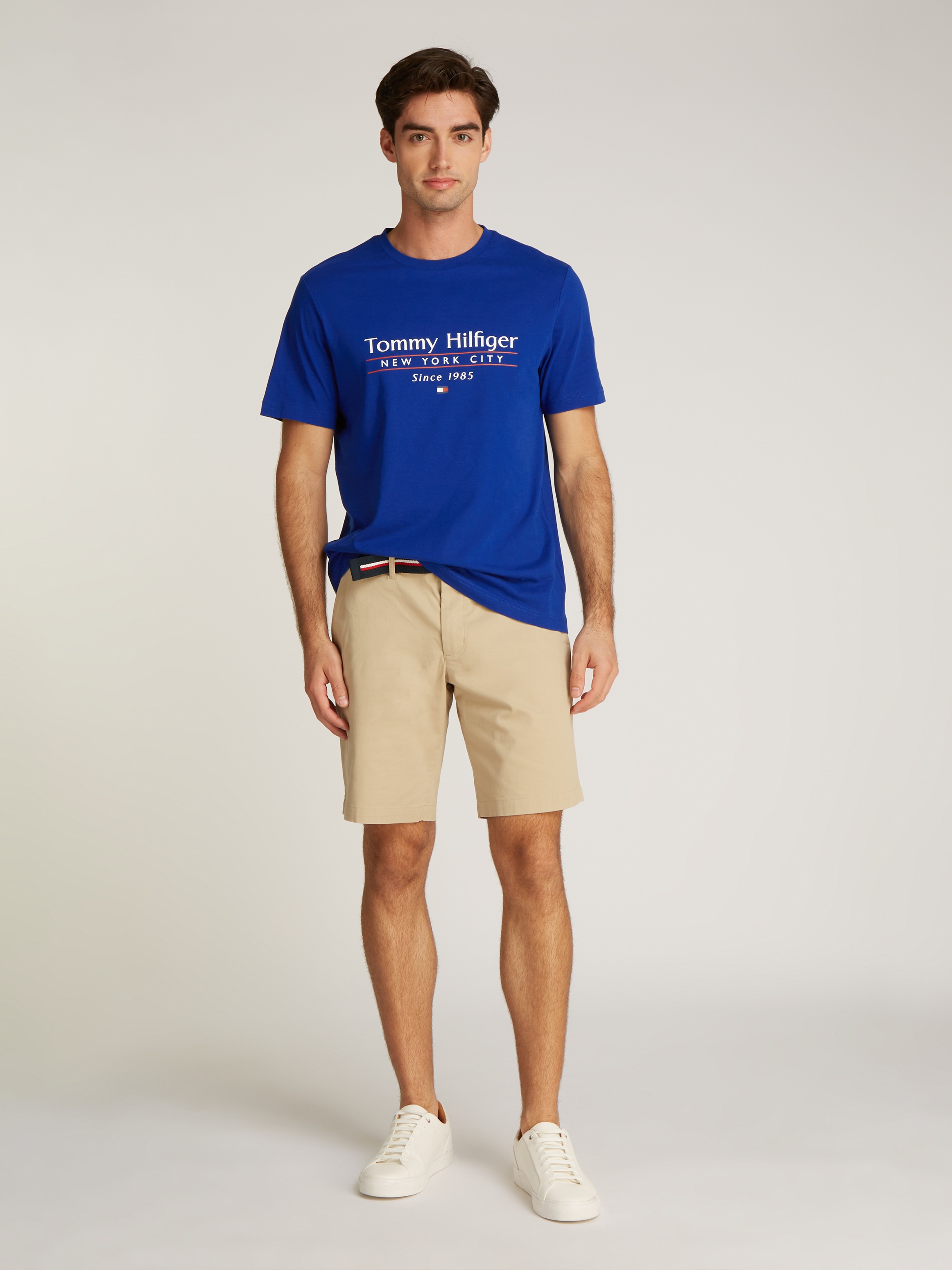 Tommy Hilfiger T-Shirt »HILFIGER CENTER STACK TEE«, mit großem Schriftprint