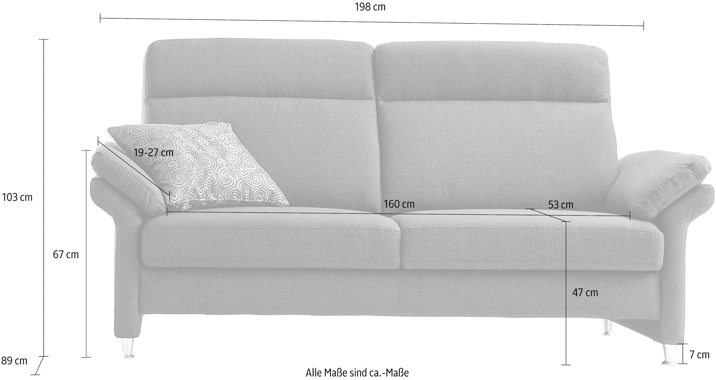 Home affaire 3-Sitzer »Mailand«, mit komfortablem Federkern-Sitz, wahlweise mit Move-Funktion