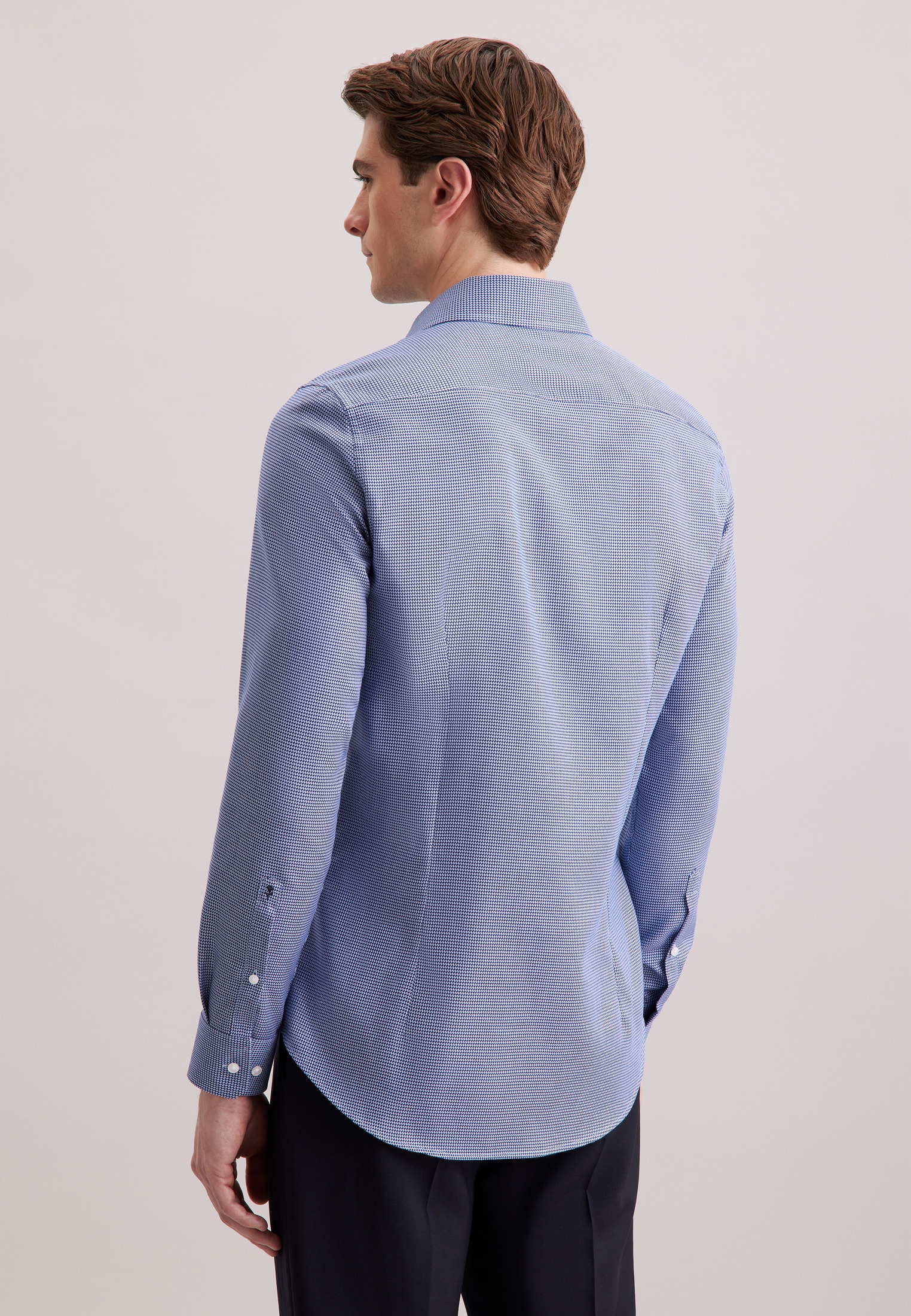 seidensticker Businesshemd »Schwarze Rose« Slim 1/1 Kentkragen Struktur