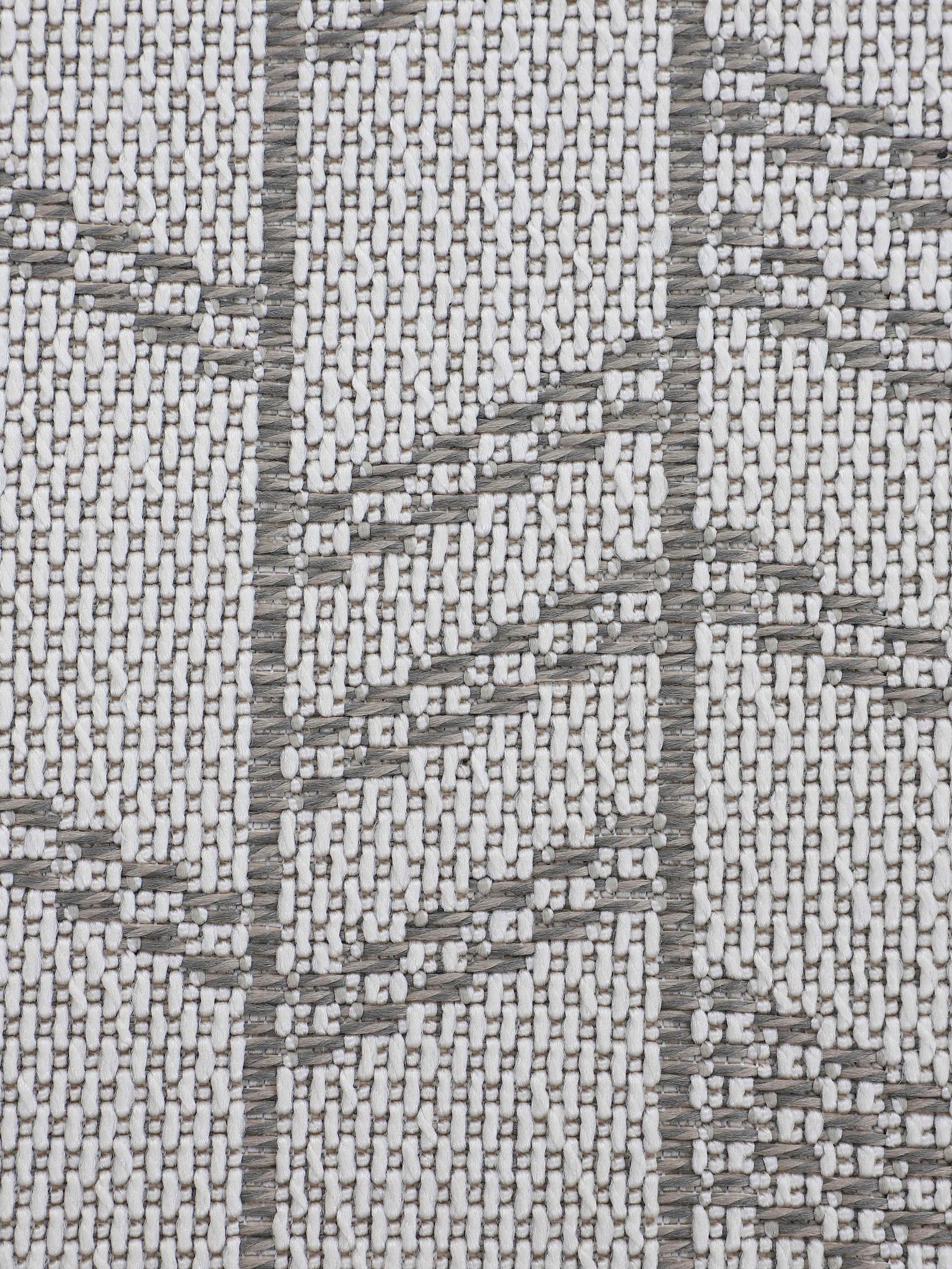 carpetfine Teppich »Boho 102«, rund, 4 mm Höhe, robustes Flachgewebe, Sisal Optik, für Außenbereich