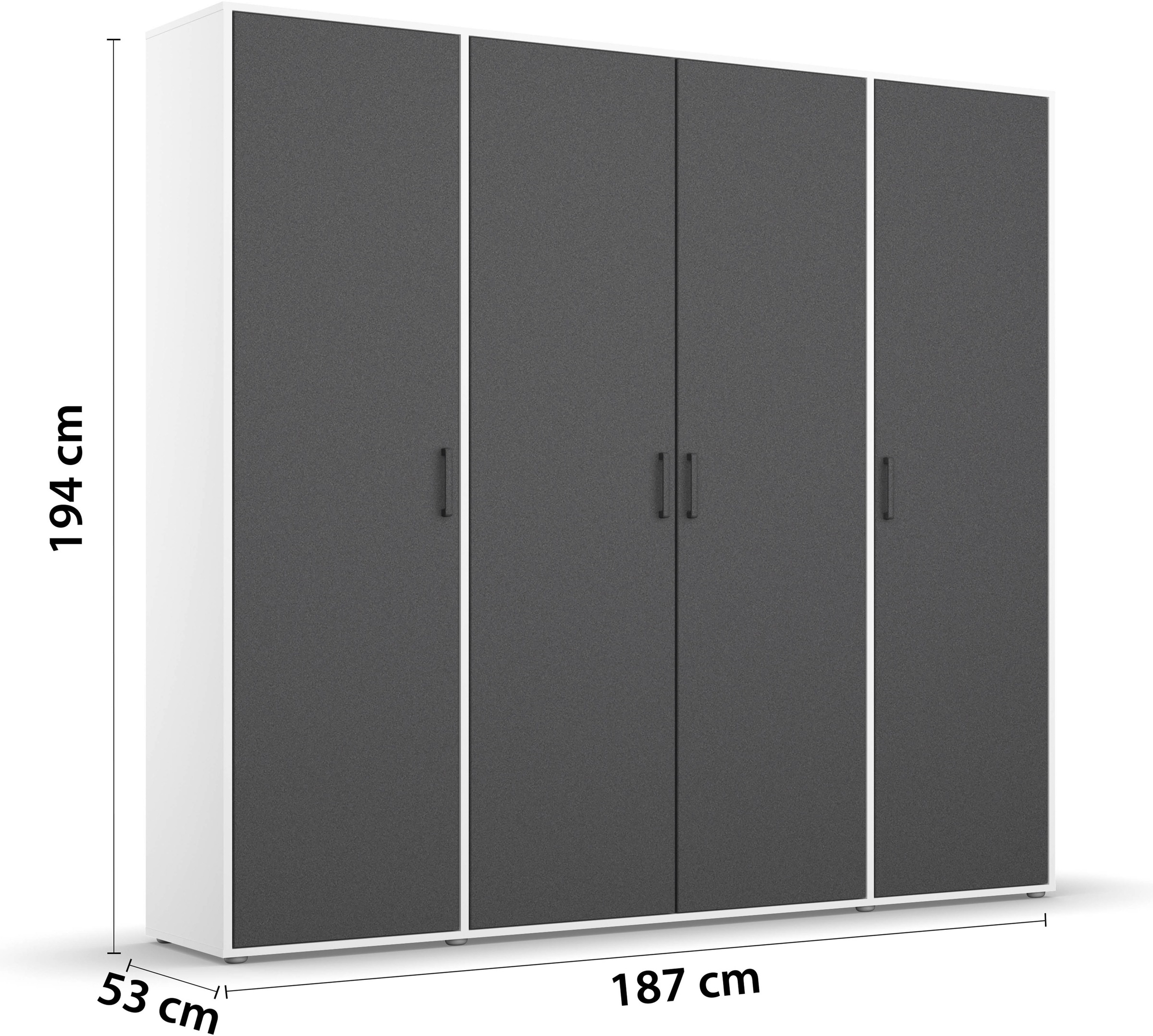 rauch Kleiderschrank »VOYAGER Otto´s Choice Garderobe Wäscheschrank TOPSELLER Schlafzimmer«, (in 3 verschiedenen Ausstattungen BASIC/CLASSIC/PREMIUM), Schrank mit modernen Griffen in viel Stauraum MADE IN GERMANY