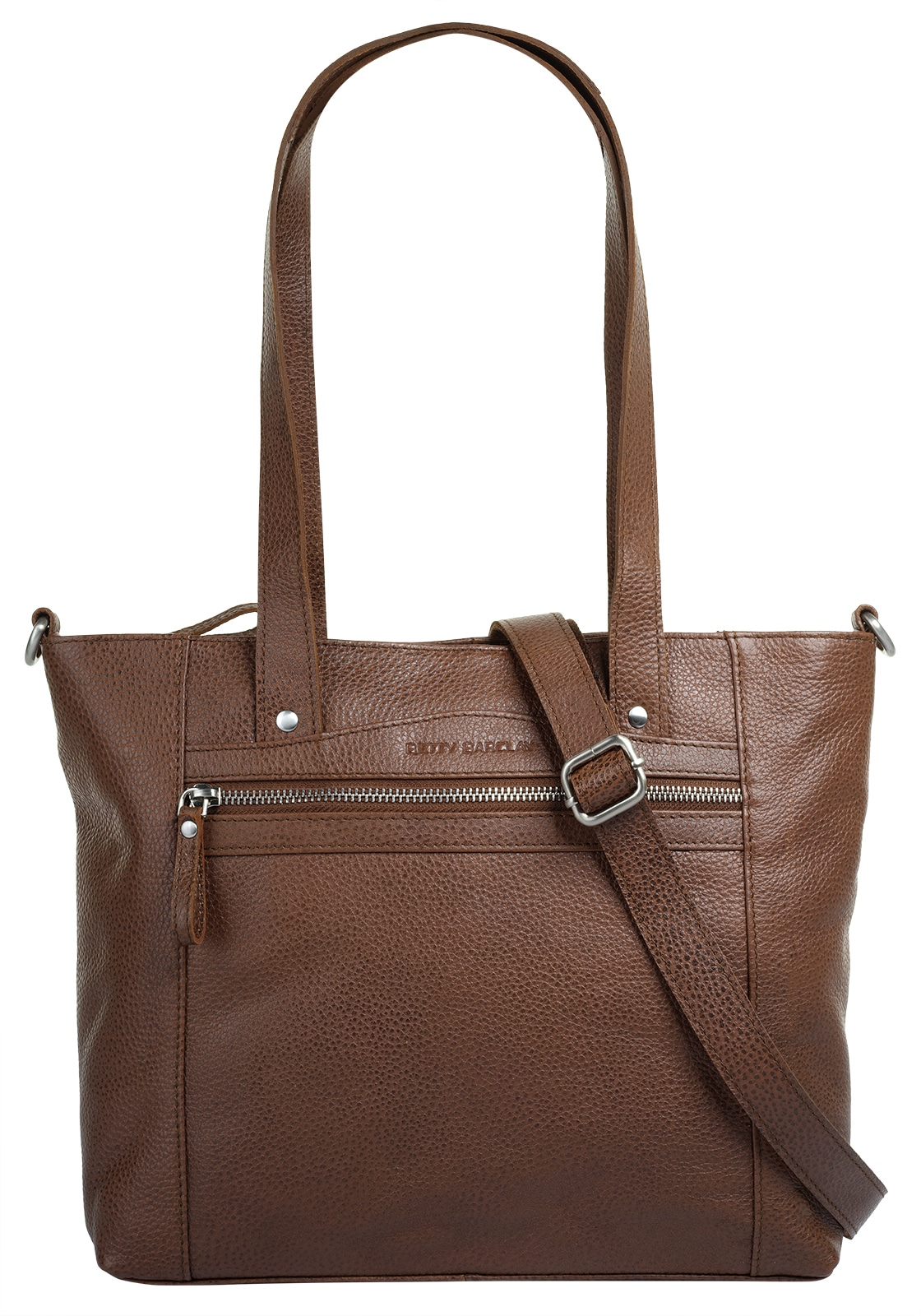 Betty Barclay, Damen, Shopper echt Leder, cognac, cognac, 100 % Rindleder
