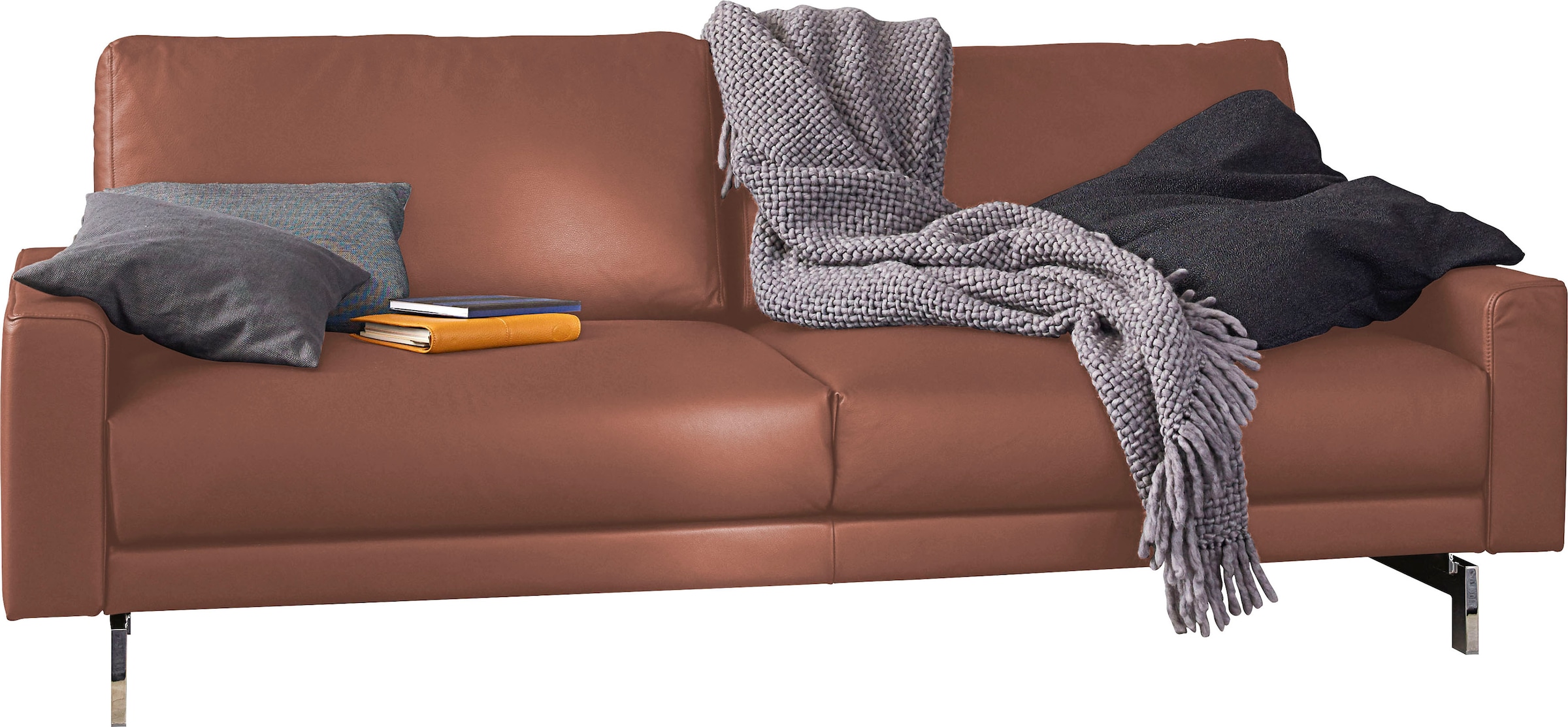 »hs.450«, hülsta kaufen Breite auf 2,5-Sitzer niedrig, Raten glänzend, 184 cm Armlehne Fuß chromfarben sofa