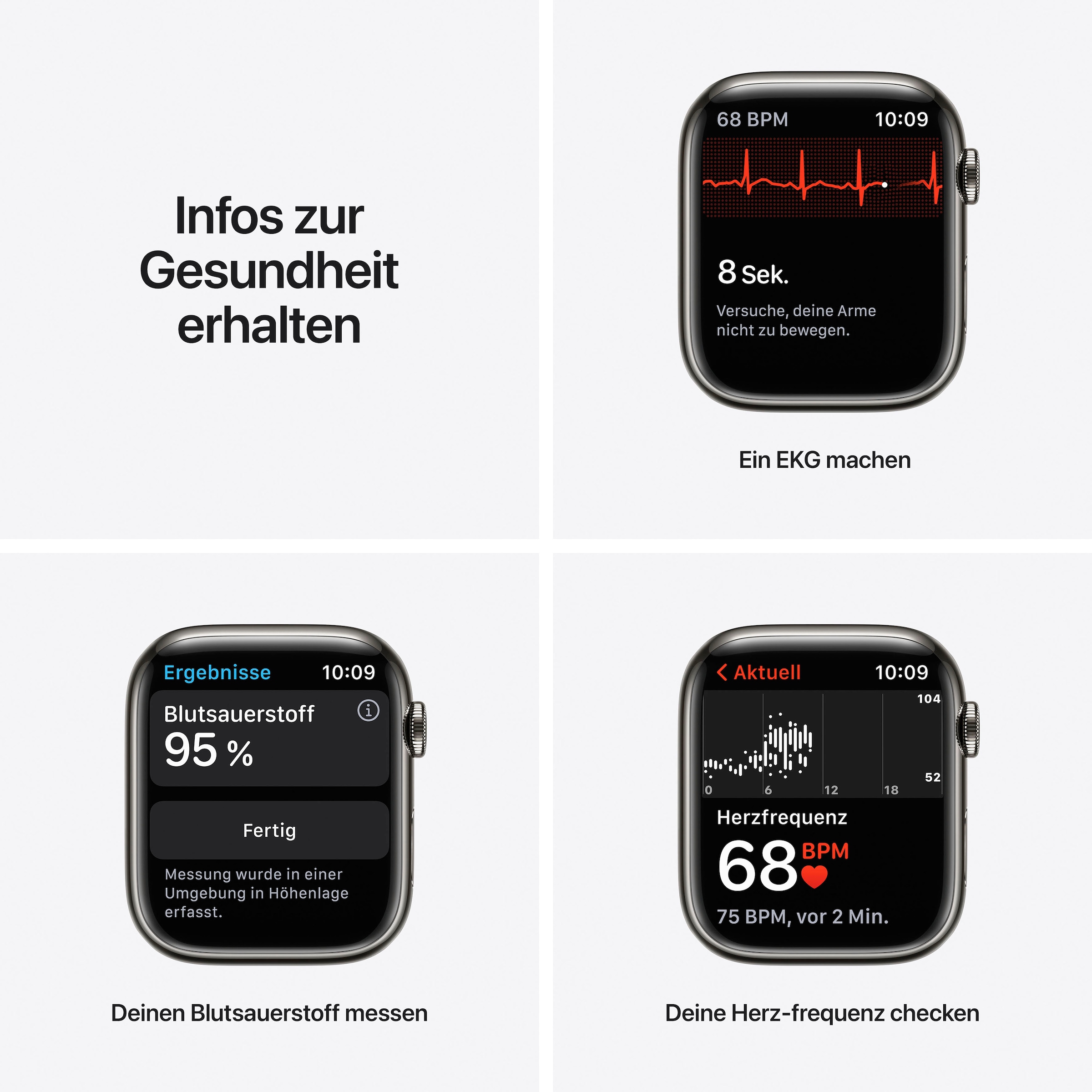 Apple Smartwatch »Watch Series 7 GPS + Cellular, 45mm«, (4,83 cm / 1,9 Zoll), Watch OS 8, 32 GB,)