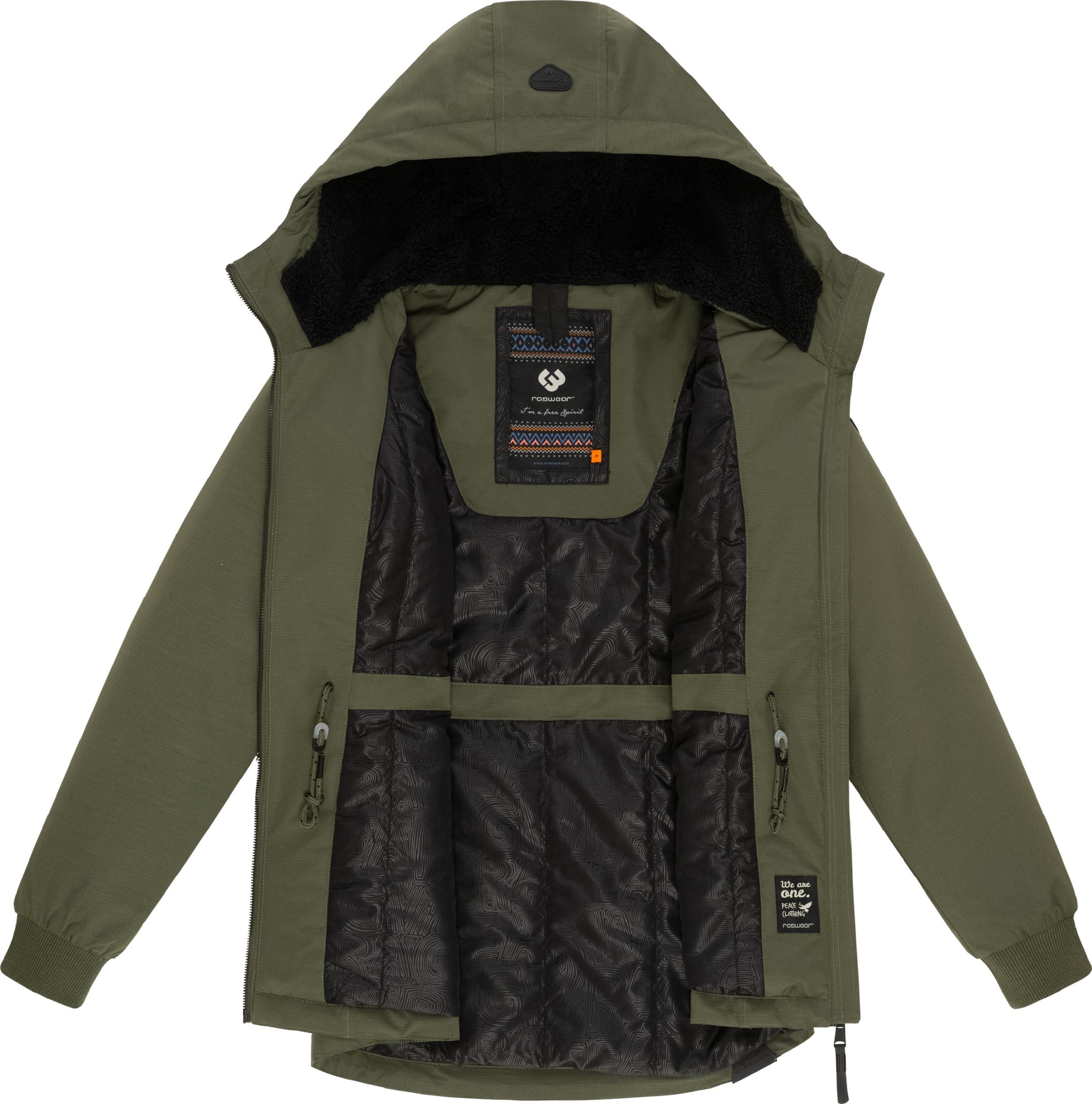 Ragwear Winterjacke »Winterjacke Dowey Warm Rain«, mit Kapuze, Wasserdichte Damen Jacke für den Winter