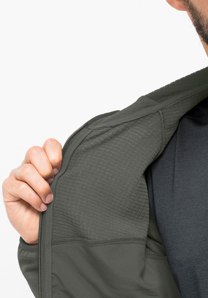 Jack Wolfskin Fleecejacke »KOLBENBERG HOODED FZ M«, mit Kapuze