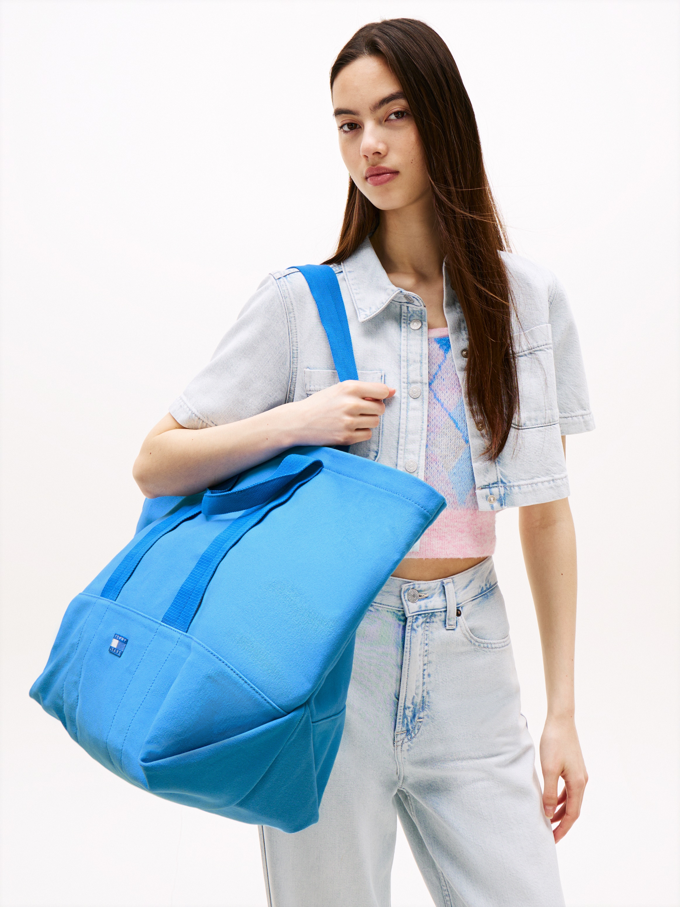 Tommy Jeans Tragetasche »TJW TOTE EDITION CANVAS« , Damen Henkeltasche, Shopper, Schultertasche mit Logo-Schriftzug