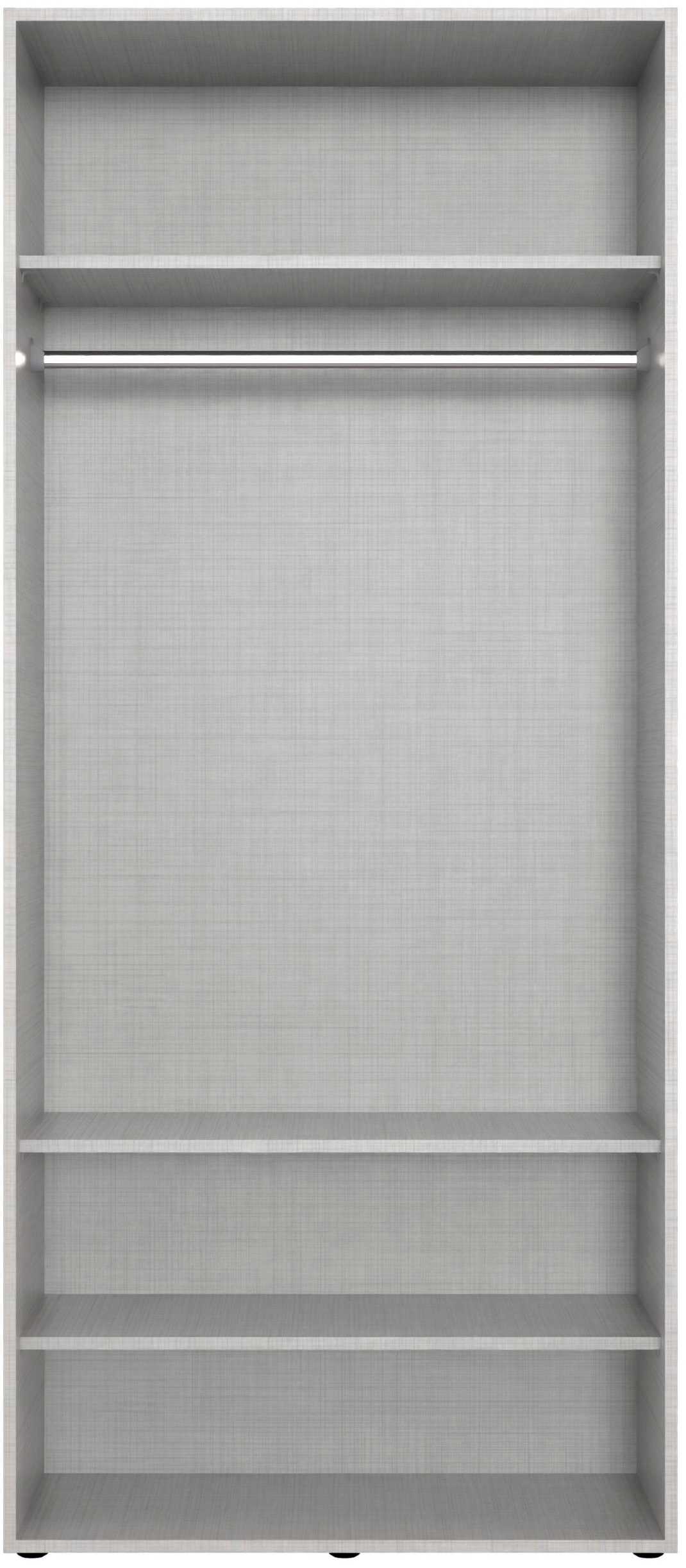 Wimex Kleiderschrank »Mugano,in 8 Breiten,3 Höhen,2 Tiefen, viele Farben, Made in Germany«, (in Basic oder Premium Ausstattung mit 2 weiteren Einlegeböden), mit langen oder kurzen Griffen aus Metall, mit oder ohne Spiegel
