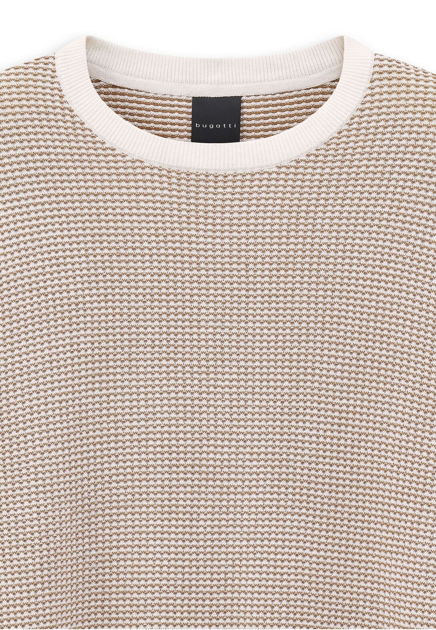 bugatti Rundhalspullover »Regular Fit« aus reiner Baumwolle