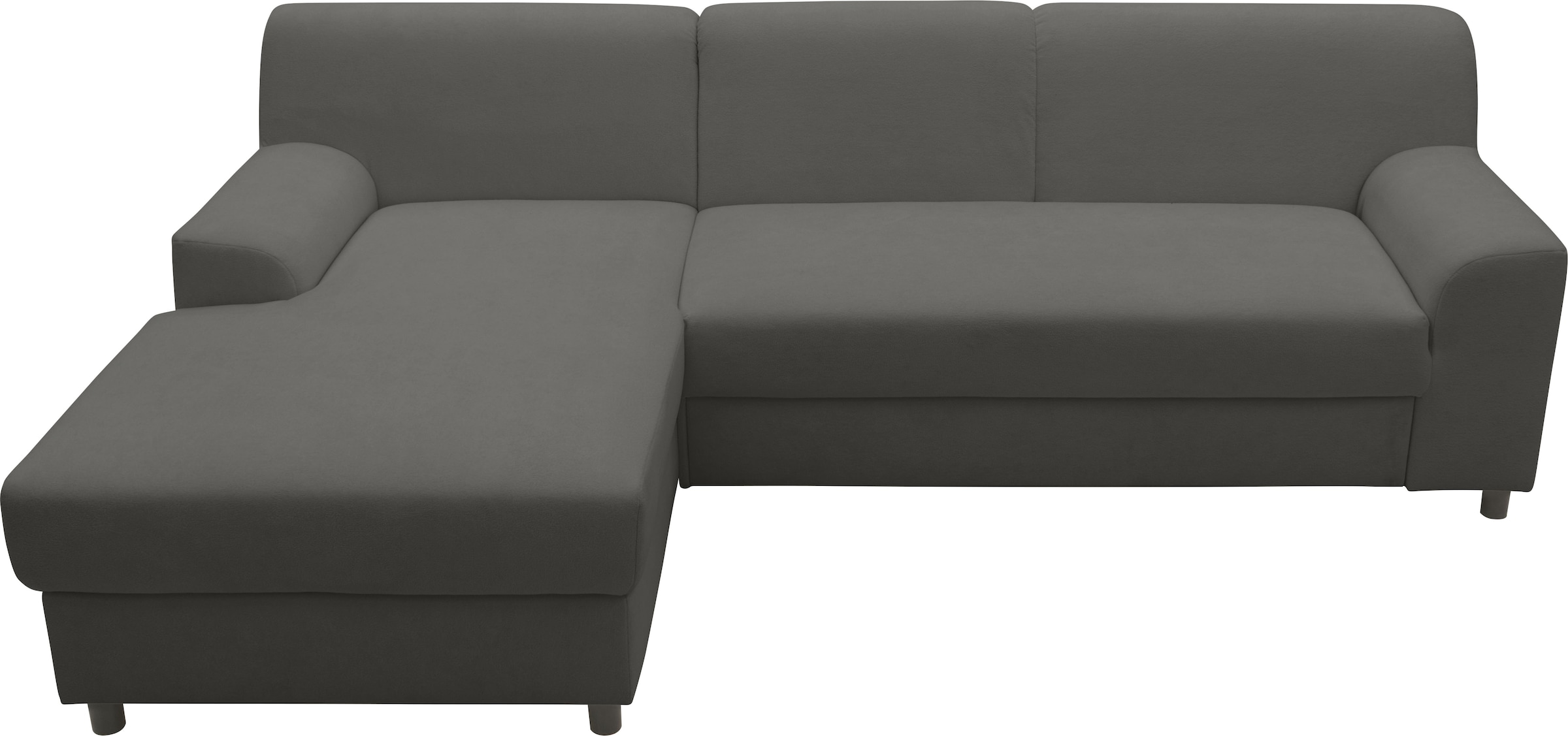 DOMO collection Ecksofa »Turah 2, Cord oder Luxus-Microfaser, mit Federkern, mit Bettfunktion« B/T: 241/146 cm, inkl. Zierkissen, Schlafsofa, Unser Dauertiefpreis