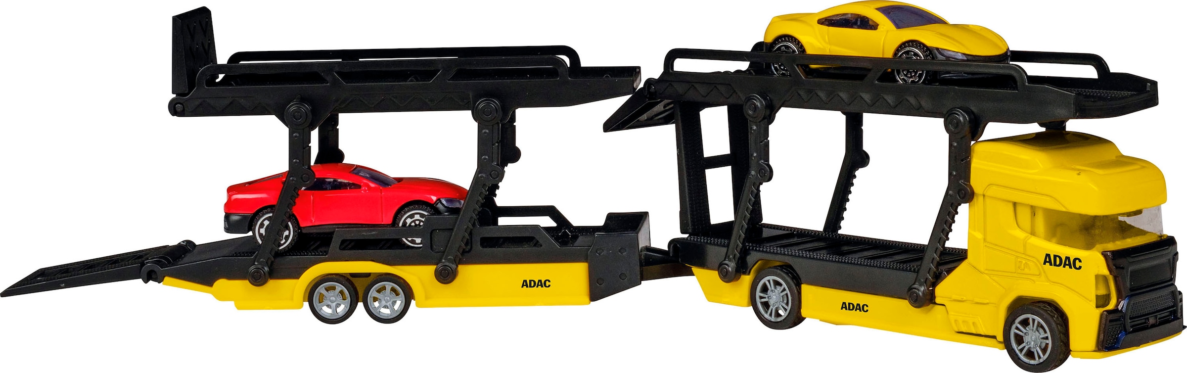 Happy People Spielzeug-Transporter »ADAC Die Cast Transporter«, inkluisve 2 Farhzeuge